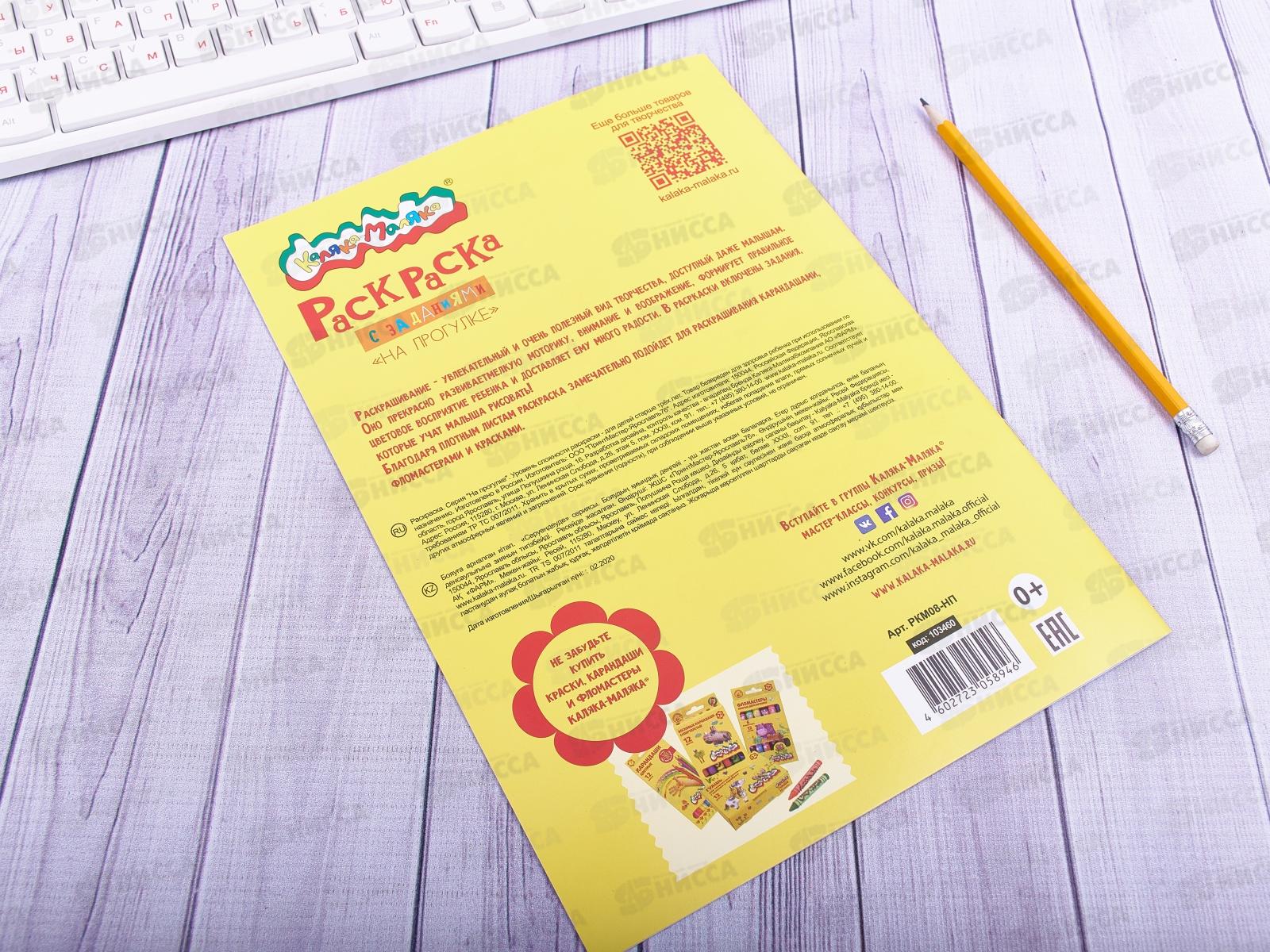 Раскраска Каляка-Маляка А4 На прогулке, РКМ08-НП *25