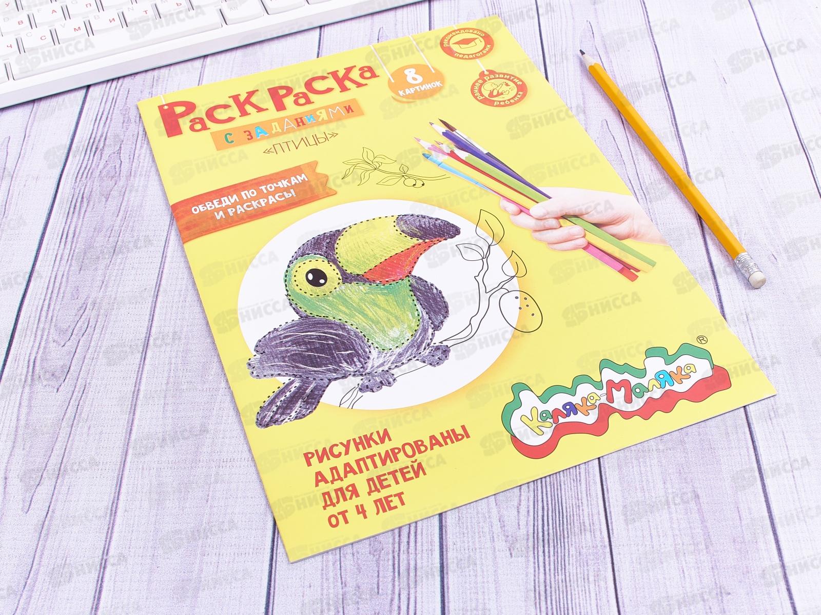 Раскраска Каляка-Маляка А4 Птицы, РКМ08-ПТ *25