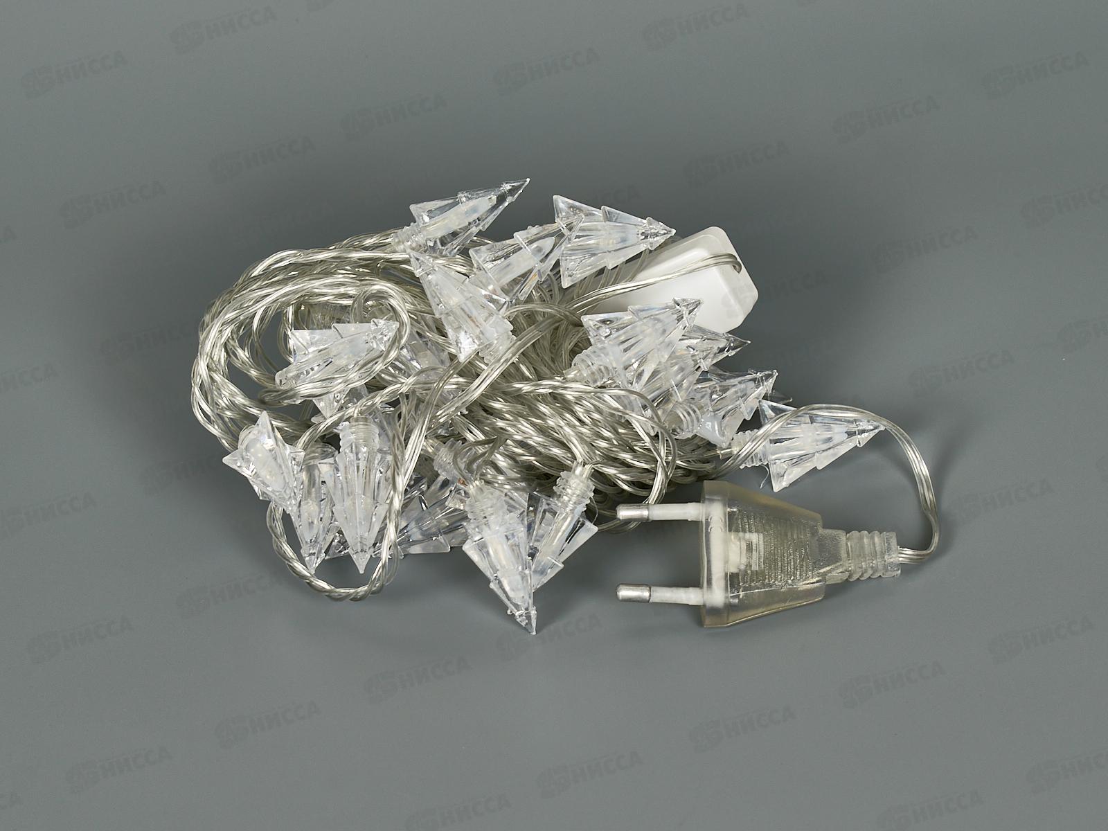 Гирлянда электрическая, новогодняя 4,5 м., 28 диодов, прозрач. провод, разноцв., 220В, 50Гц, AL-3720 *150