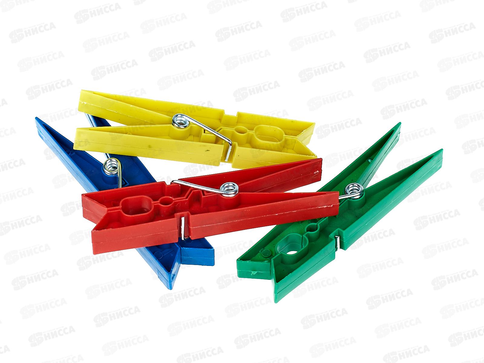 Прищепки из полимеров, набор 24шт 8.3х1 см., AL-102 *144