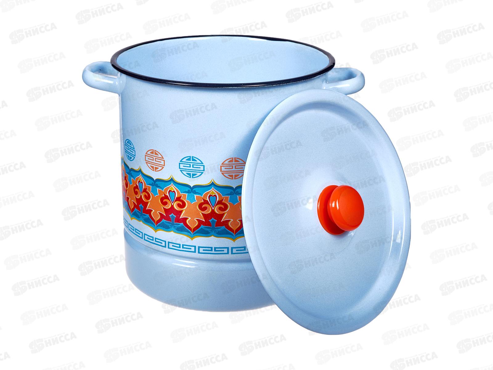 Мантоварка 12л  (4 вставки) декорированная Серо-голубая С1724.3СГ *2