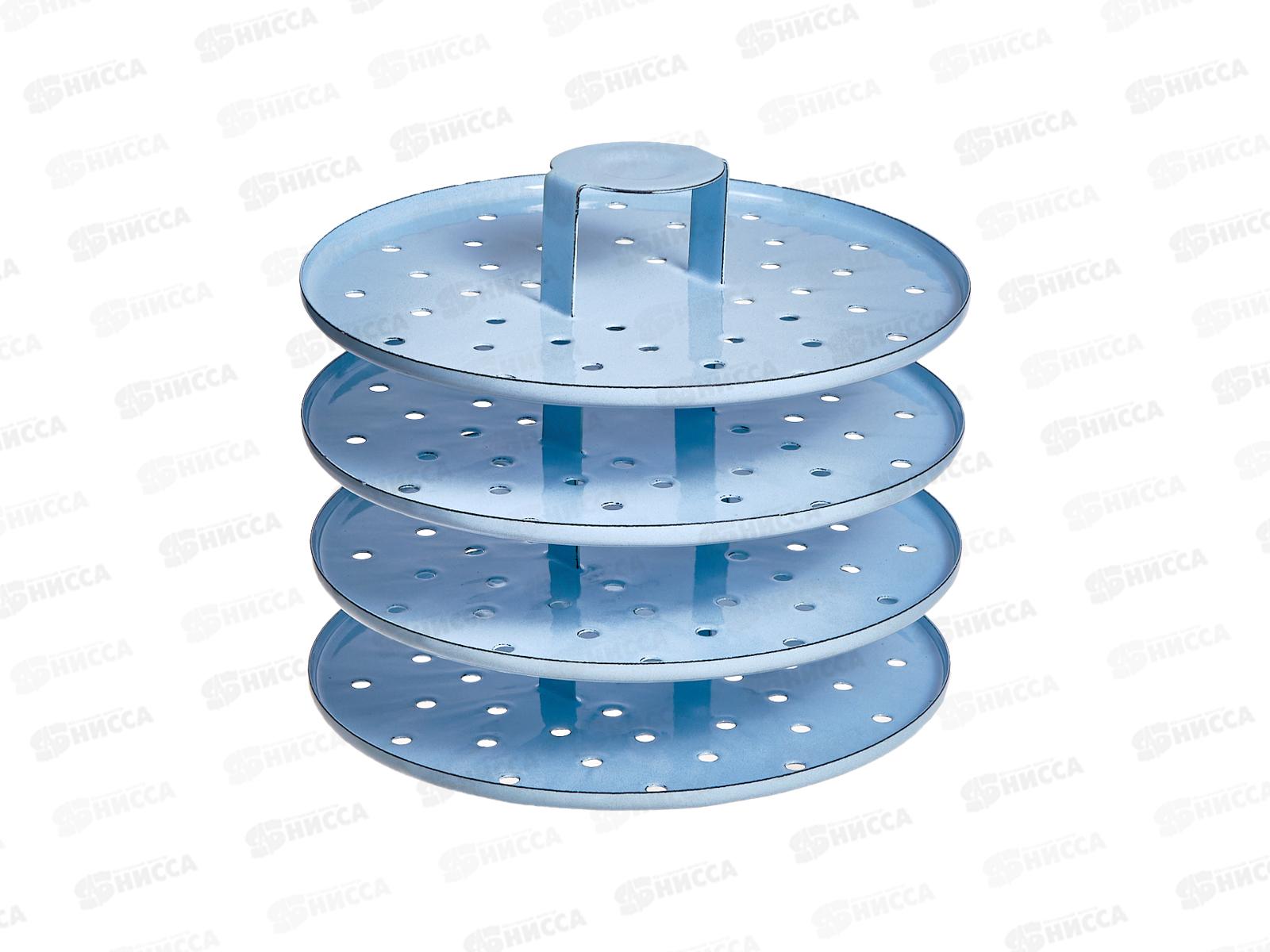 Мантоварка 12л  (4 вставки) декорированная Серо-голубая С1724.3СГ *2