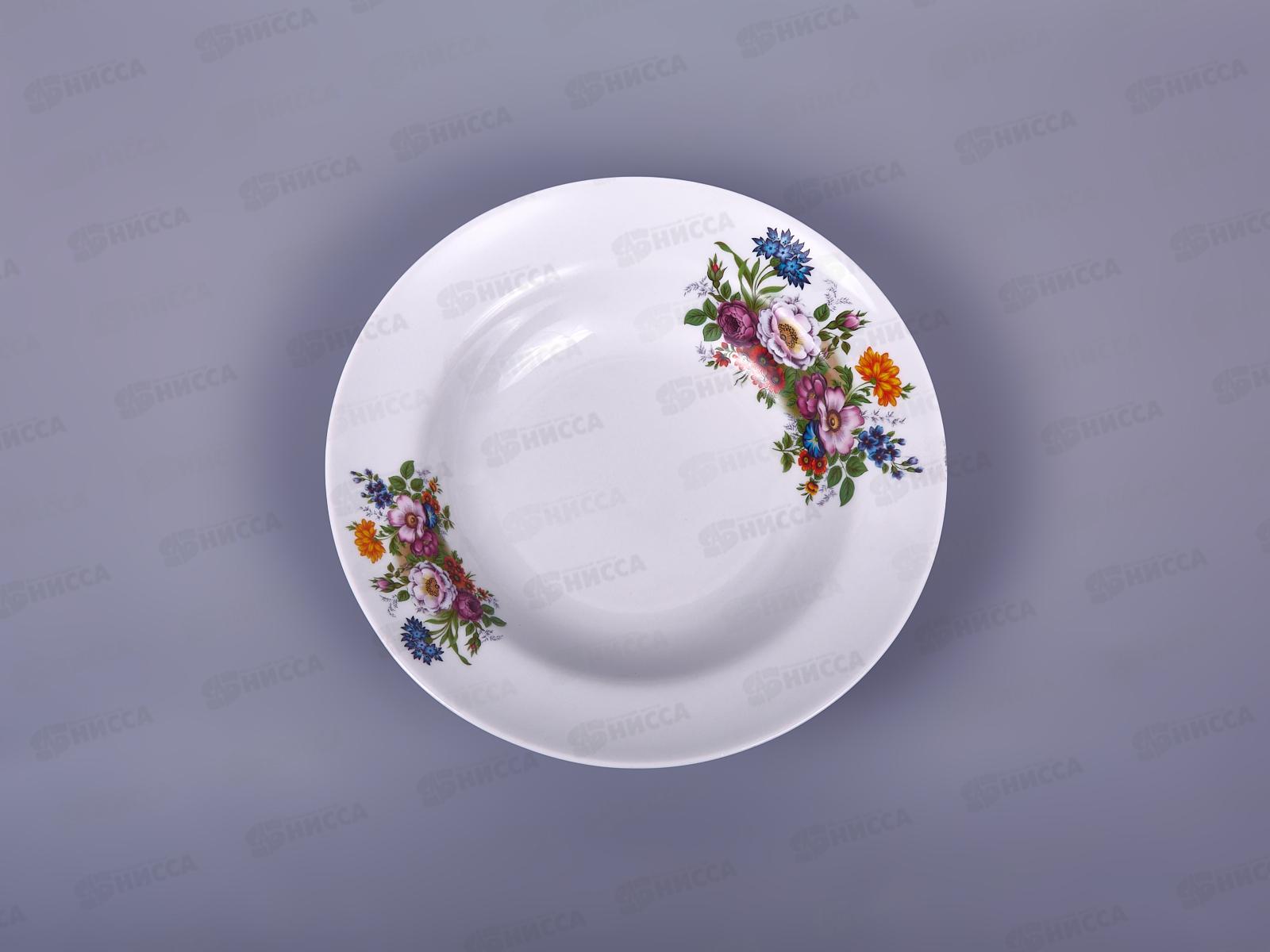Тарелка глубокая 240мм фарфор Идиллия Букет цветов 4С0172 *12