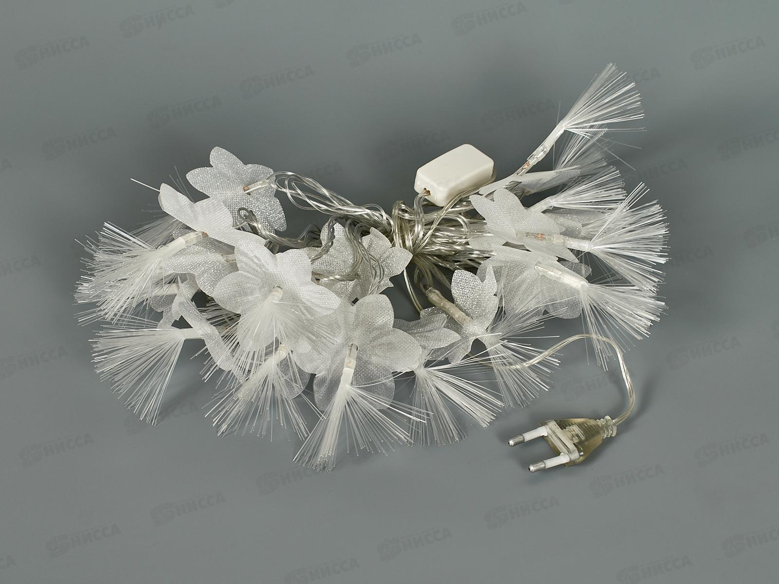 Гирлянда электрическая, новогодняя 4,5 м., 28 диодов, прозрач. провод, белый цв., 220В, 50Гц, AL-3753 *100