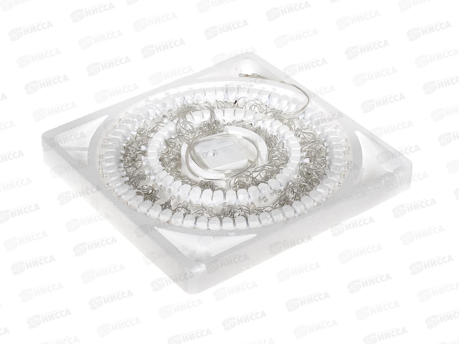 Гирлянда 7м Свечка Silikon LED100-220v,прозрачная нить, синий цвет. AL-3745 *50