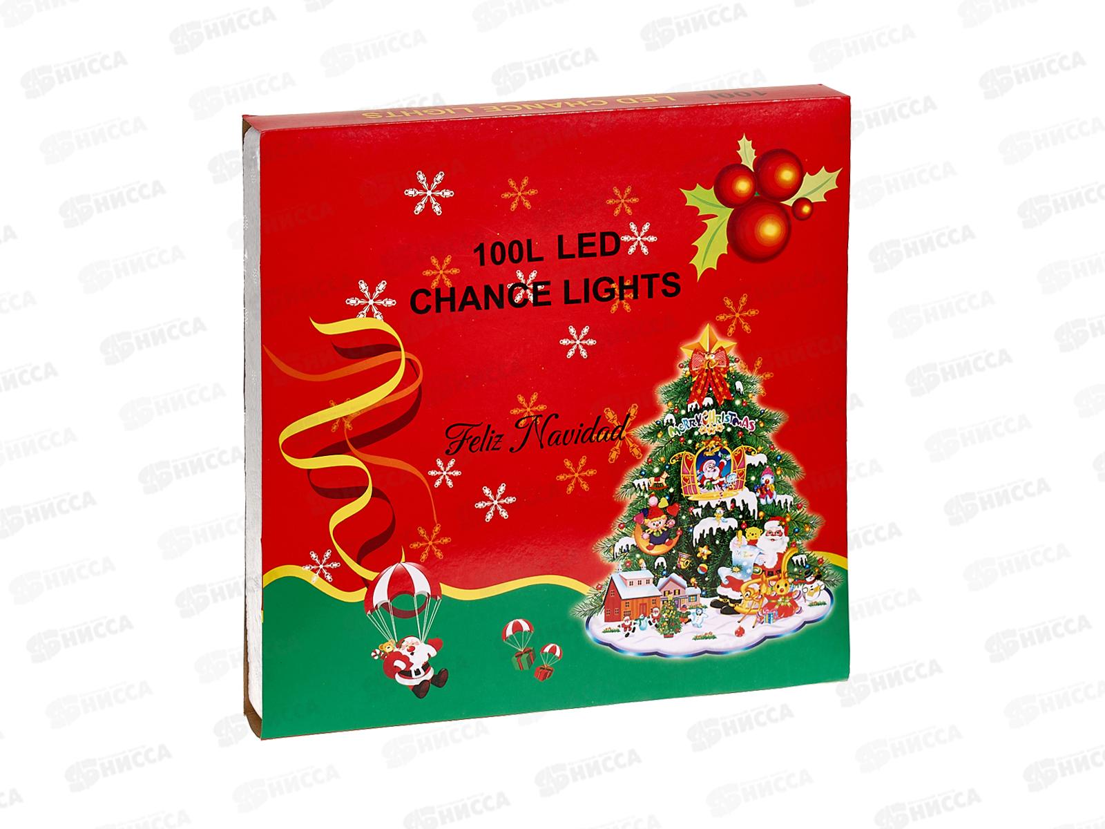 Гирлянда 7м Свечка Silikon LED100-220v,прозрачная нить, синий цвет. AL-3745 *50