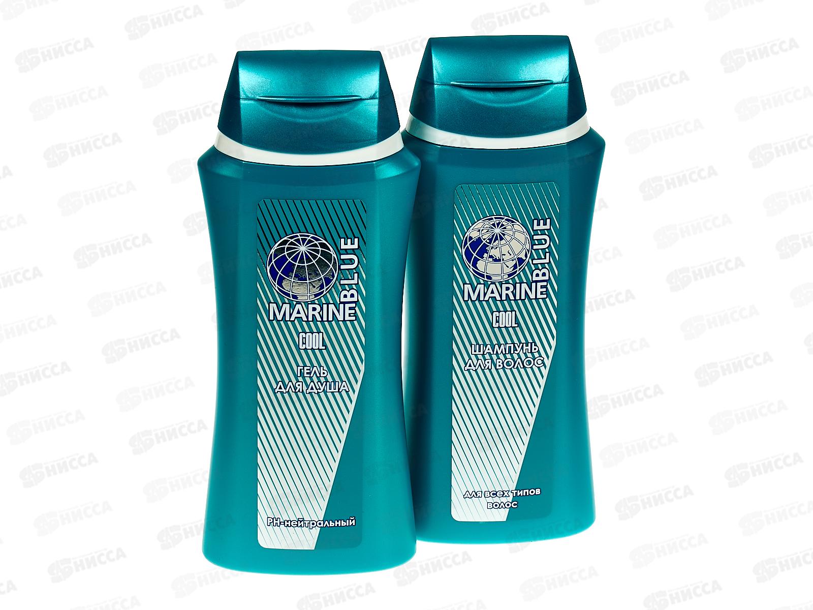 Набор подарочный Blue Marine Cool (шампунь 250мл + гель для душа 250мл) мужской * 12