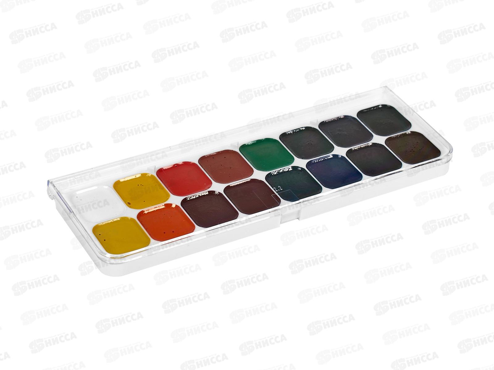 Акварель ЛУЧ медовая  Люкс 16 цветов  без кисти, картонная упаковка, 14с1019-08 *24
