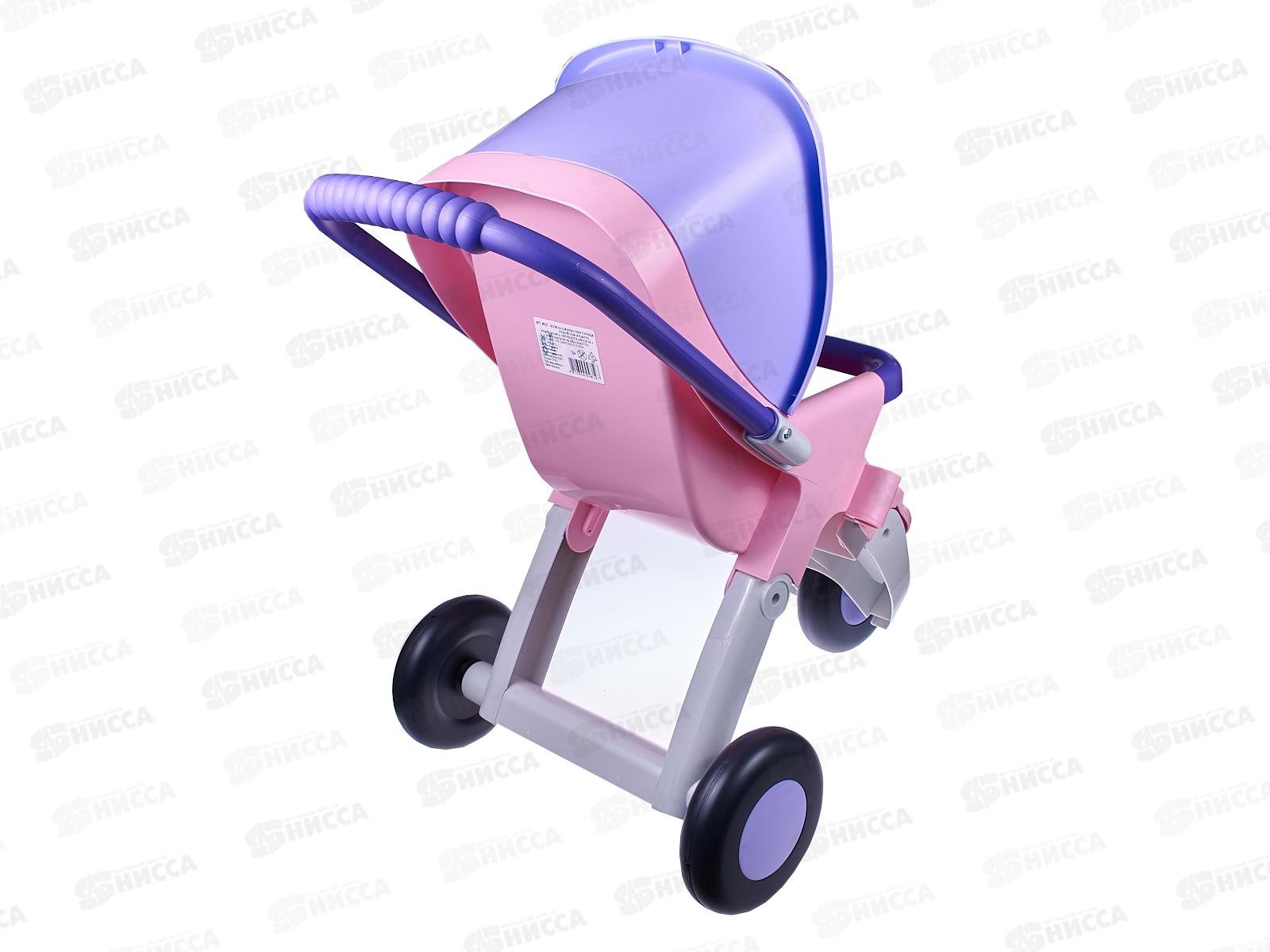 Коляска кукольная. прогулочная 3-х колёсная 48127 в пак. *3