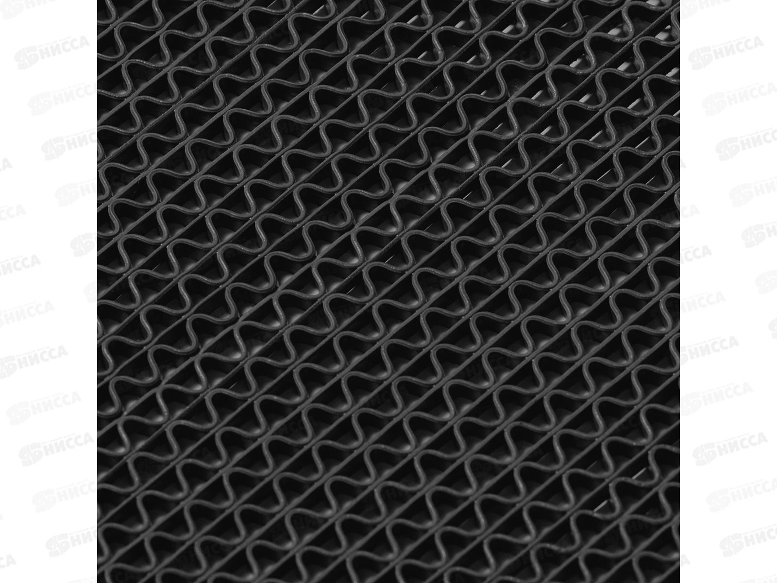 Коврик-дорожка ПВХ Zig-Zag 5мм 0.9м*10м, против скольжения,черный VORTEX *1