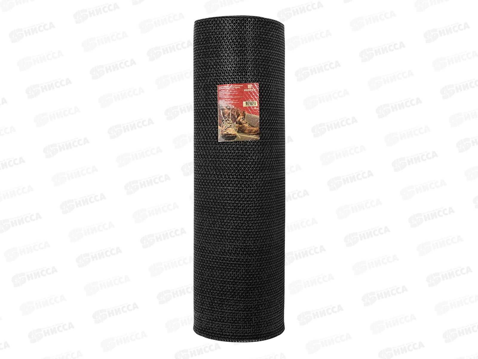 Коврик-дорожка ПВХ Zig-Zag 5мм 0.9м*10м, против скольжения,черный VORTEX *1