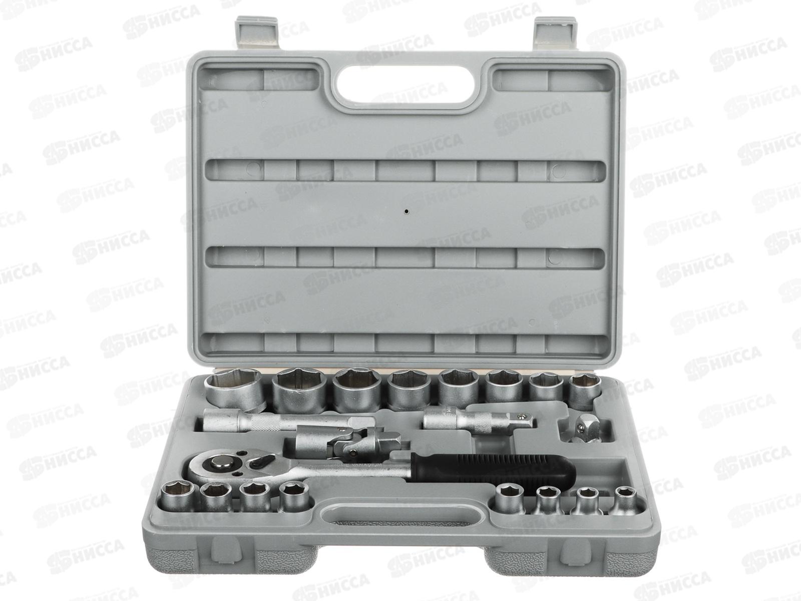 Набор головок ЕРМАК 21 предмет 8-32мм с карданным шарниром 1/2&quot  г 736-006