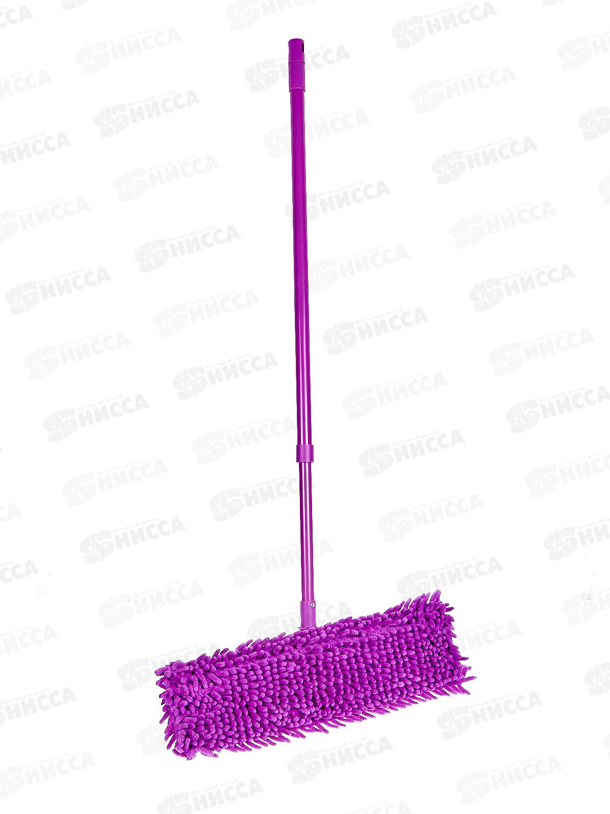 Швабра флеттер &quotУмничка&quot ЭКОНОМ микрофибра-лапша телескопическая ручка 120см