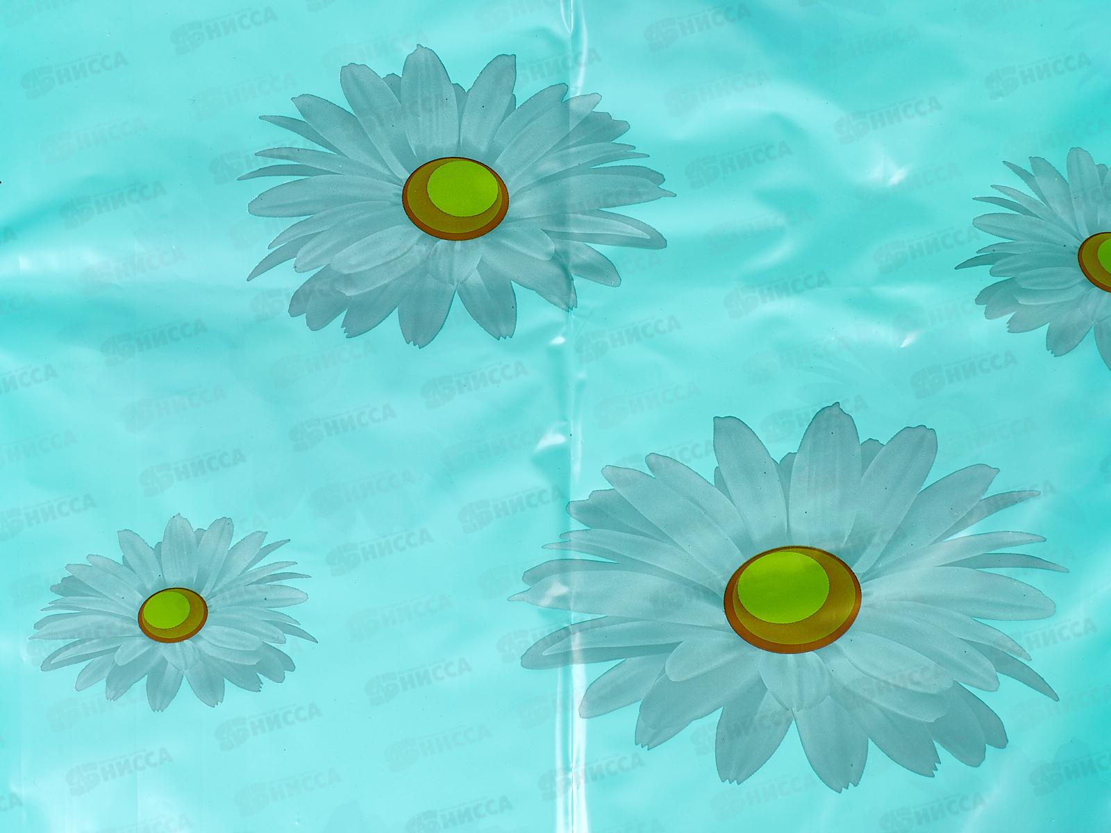 Штора в ванну полиэтиленовая 180*180 Ромашки/Герберы  *40