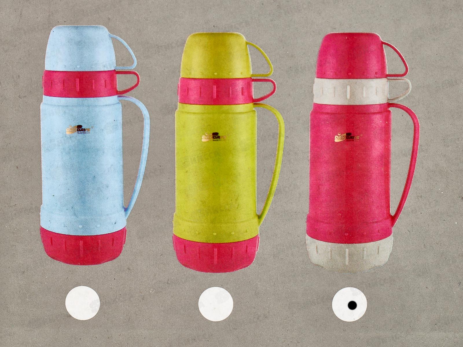 Термос 1000мл, пластиковый корпус , AL-1814-2 *12