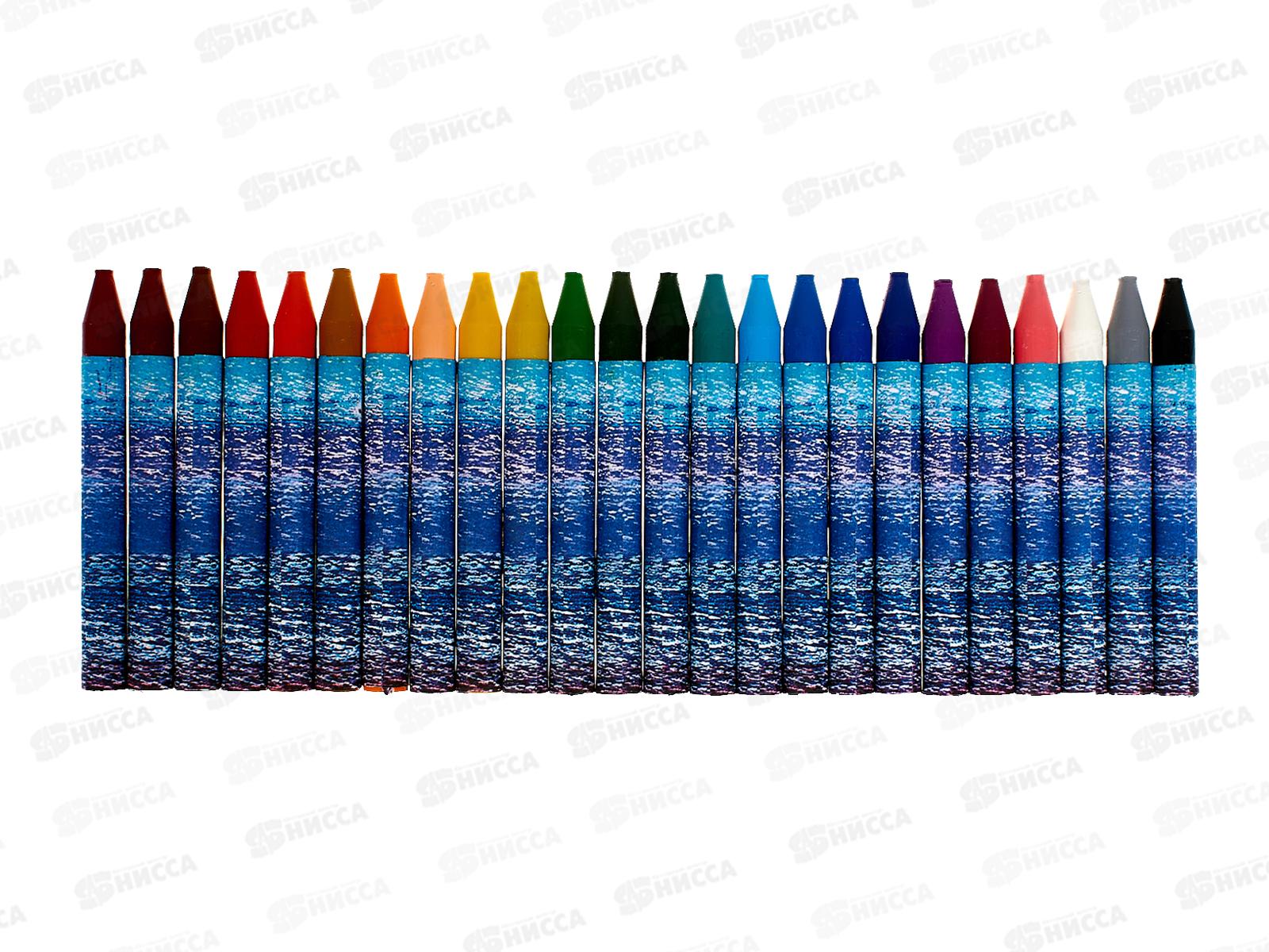 Мелки восковые ЛУЧ Фантазия 24 цвета, масляные, круглые , 25с1521-08 *36