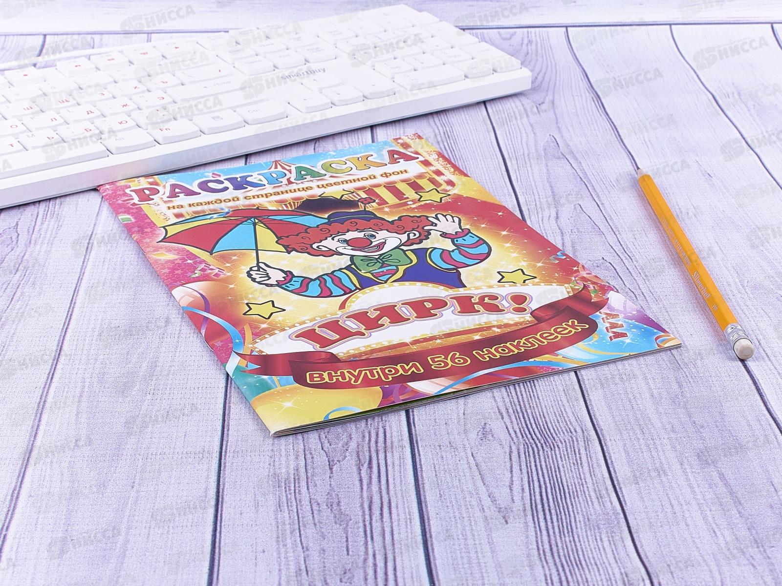 Раскраска ЛиС А5 с наклейками Цирк, РНМ * 50