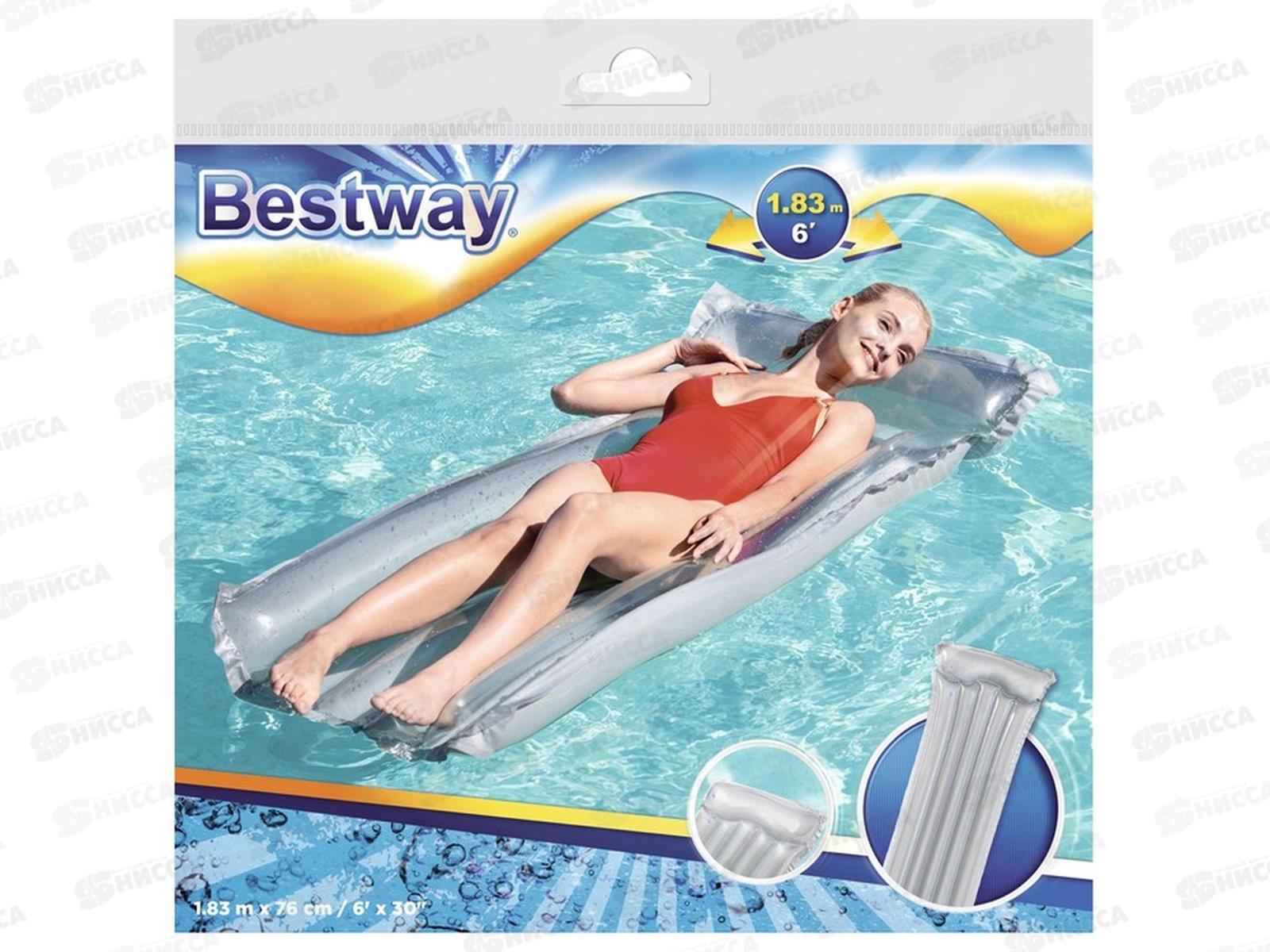 Матрас 44013 (183*76см) прозрачный верх BESTWAY *12