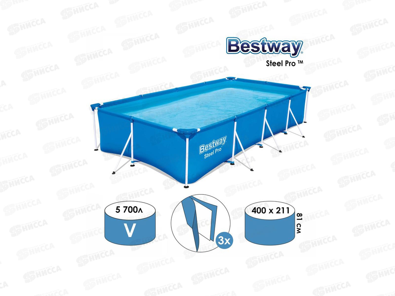 Бассейн 56405 (400*211*81см) каркасный BESTWAY