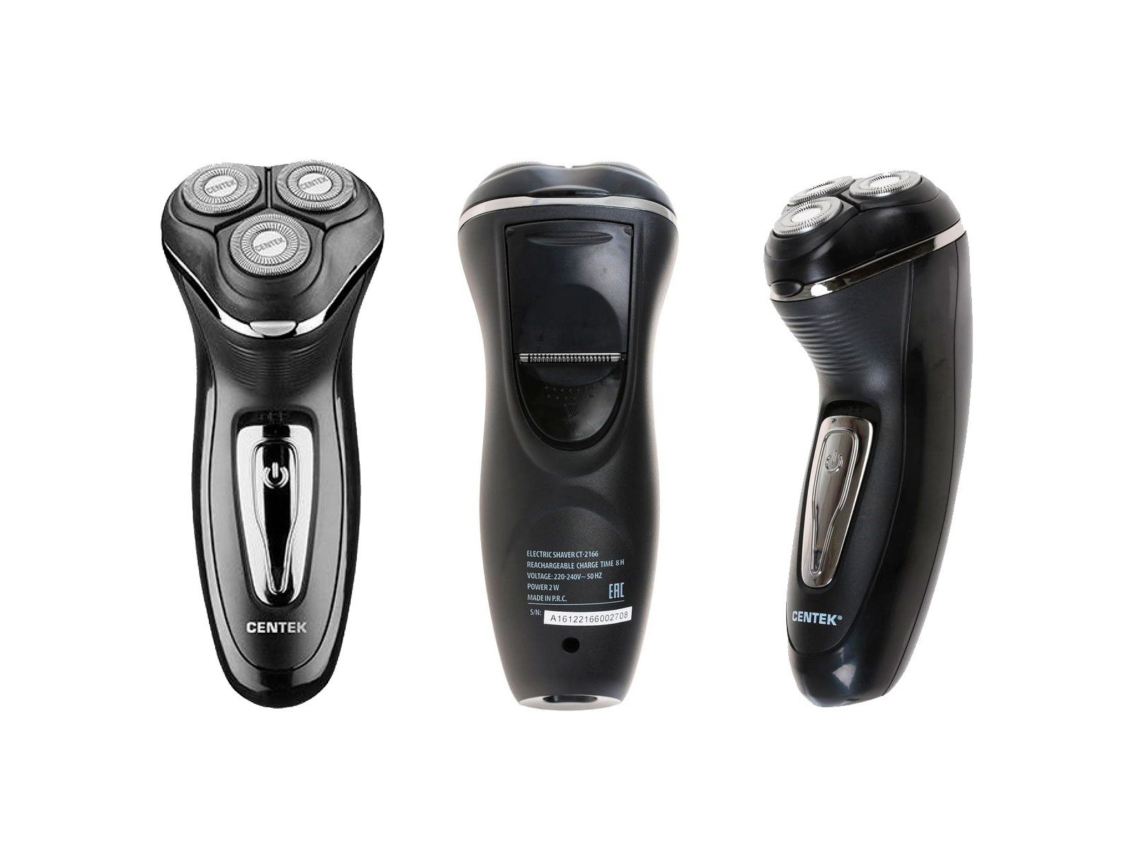 Бритва электрическая CT-2166 черная/хромированная