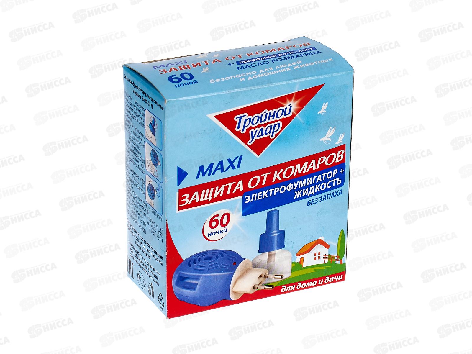 ДОМОВОЙ Комплект: жидкость Тройной удар 60 ночей + фумигатор*24