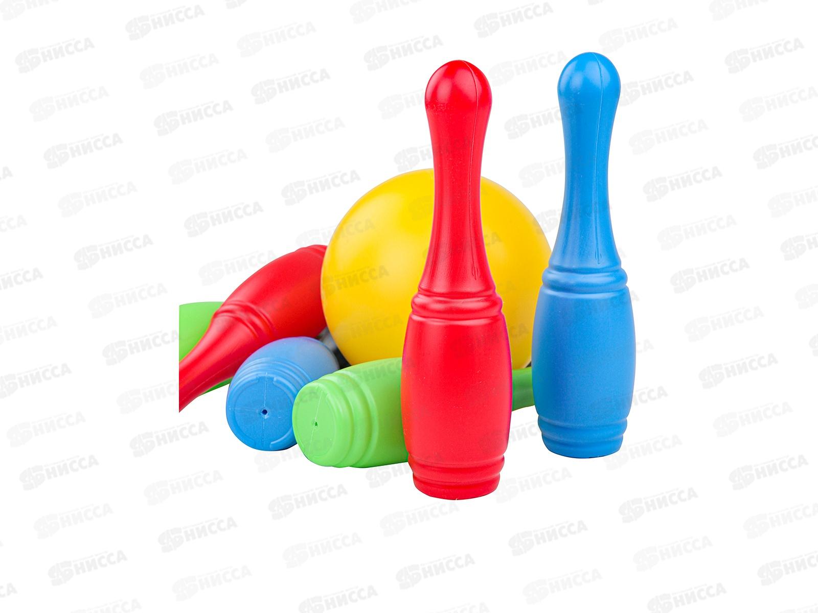 Кегли 6 штук + 1 большой мяч (сетка) И-1628 *14