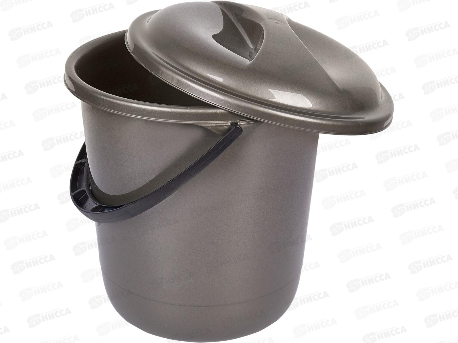 Ведро 12л Классика с крышкой антрацит SV4077 *18