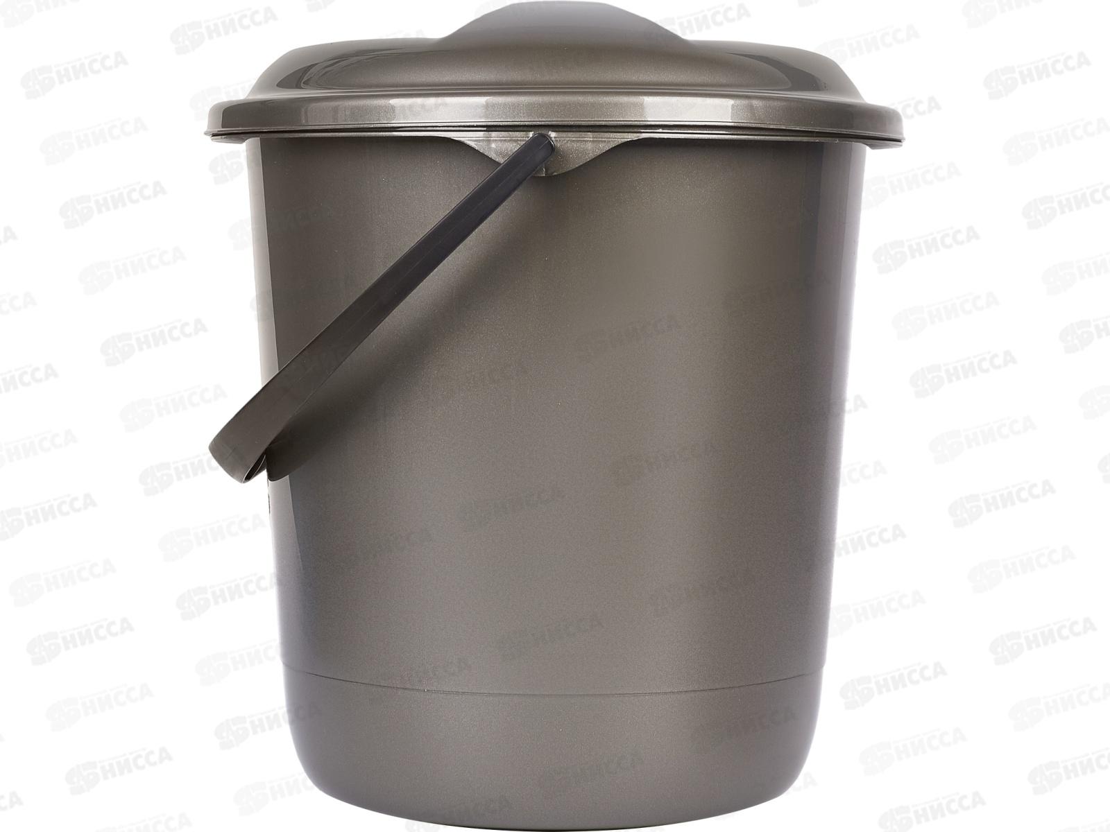 Ведро 12л Классика с крышкой антрацит SV4077 *18