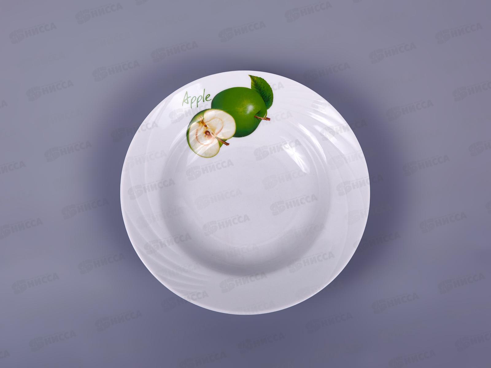 Тарелка глубокая 200мм фарфор Голубка Зеленое яблоко 7С1085 *20