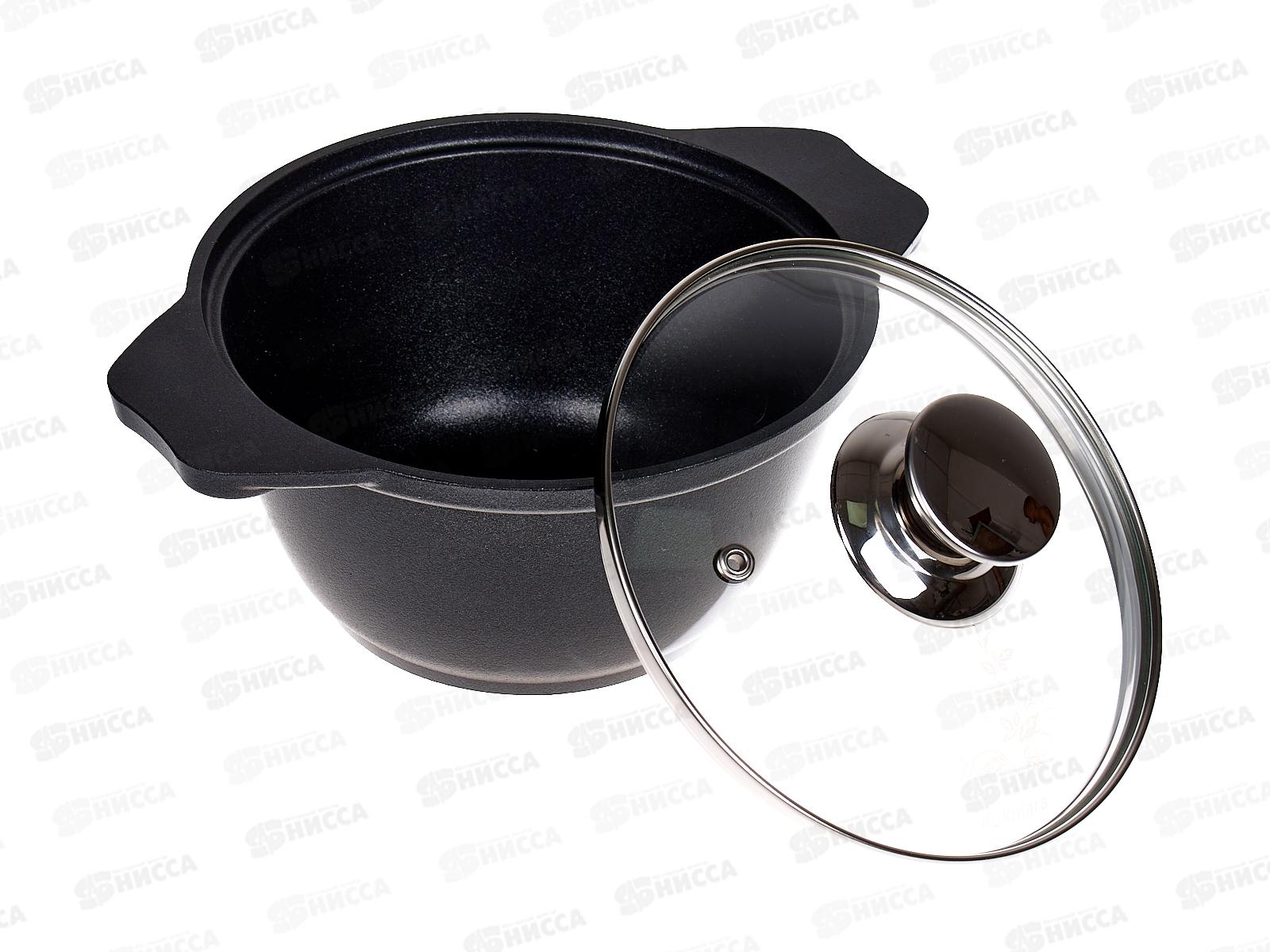 Кастрюля  1,0л  стеклянная крышка  антипригарное покрытие к01а *3