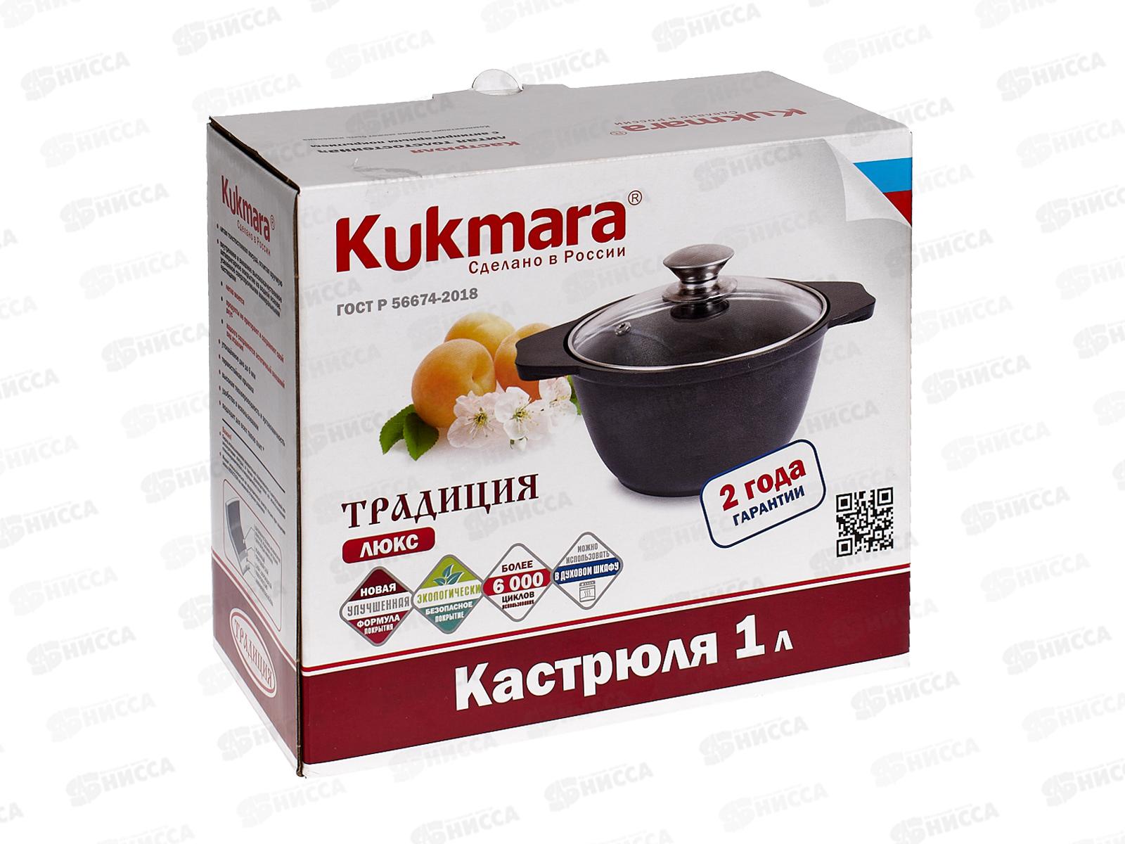 Кастрюля  1,0л  стеклянная крышка  антипригарное покрытие к01а *3