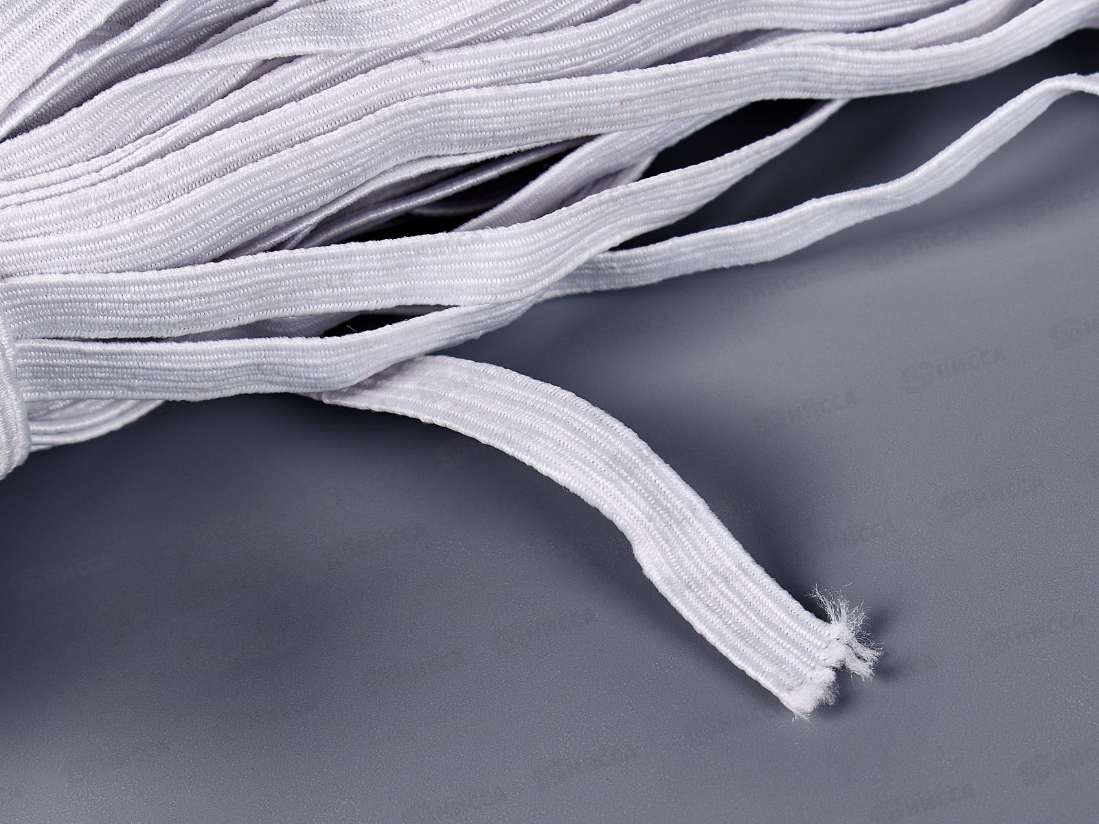 Резинка бельевая 8мм продежка белая 25м