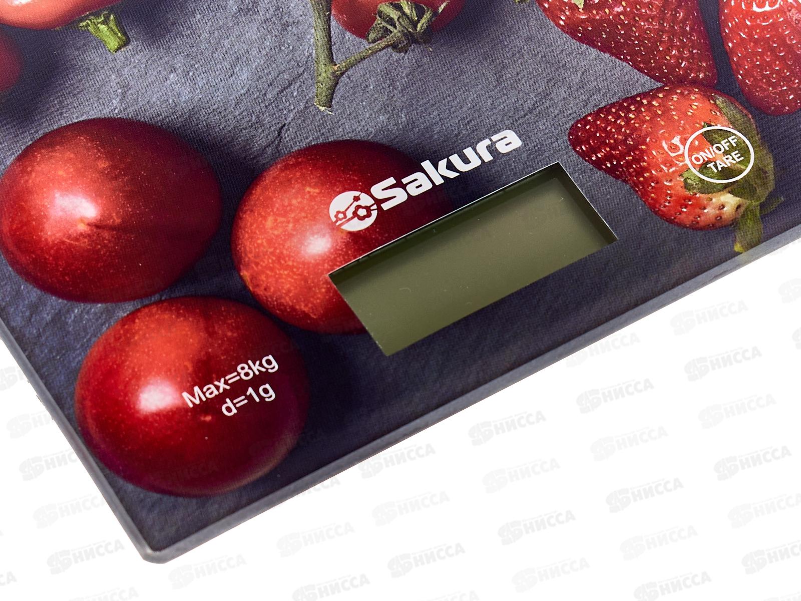 Весы кухонные SA-6077BS 8кг электронные  перцы