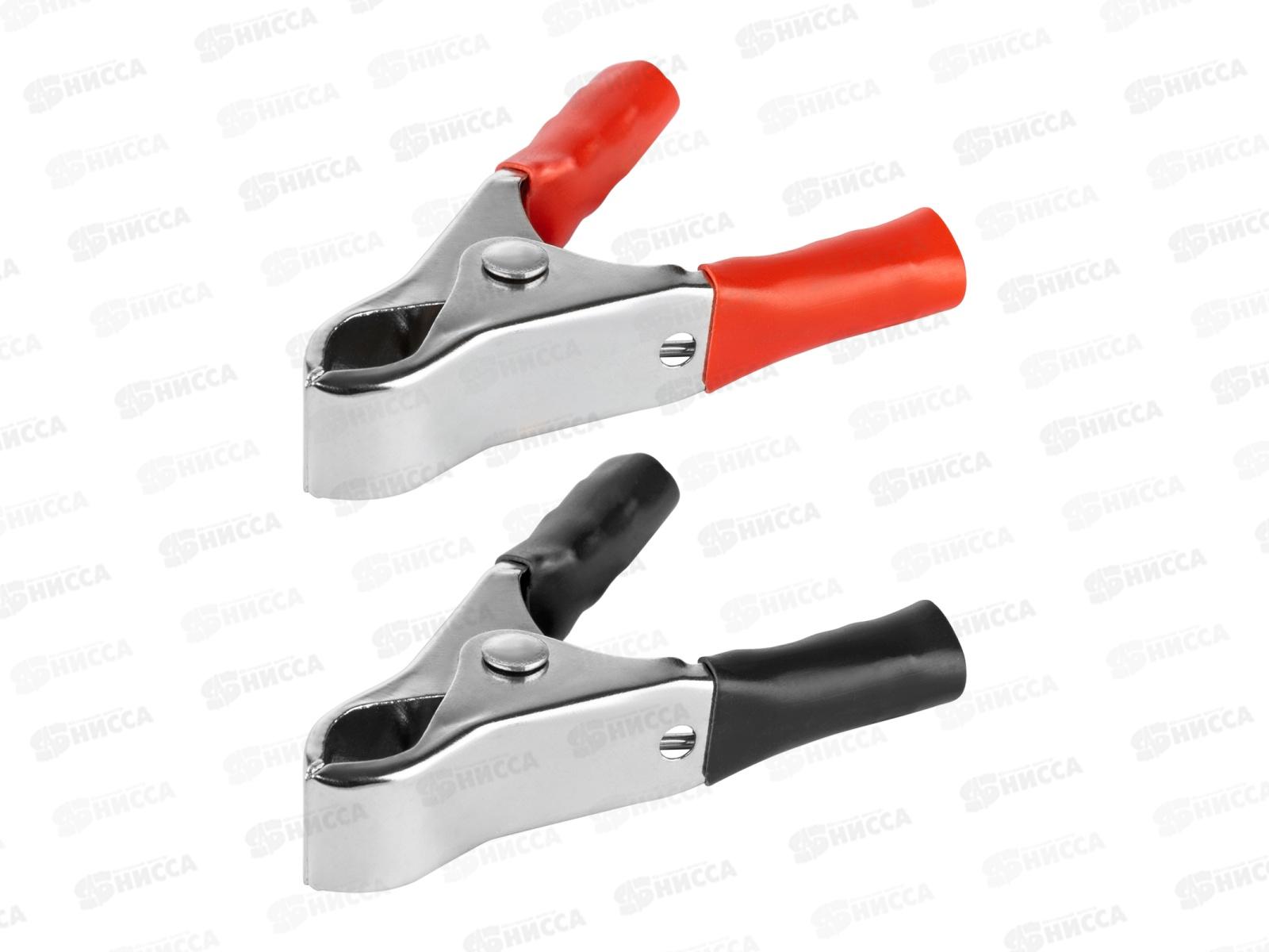 Зажим крокодил TDM ЗК 10А 50мм красный/черный (1+1шт), 0021 *10/900