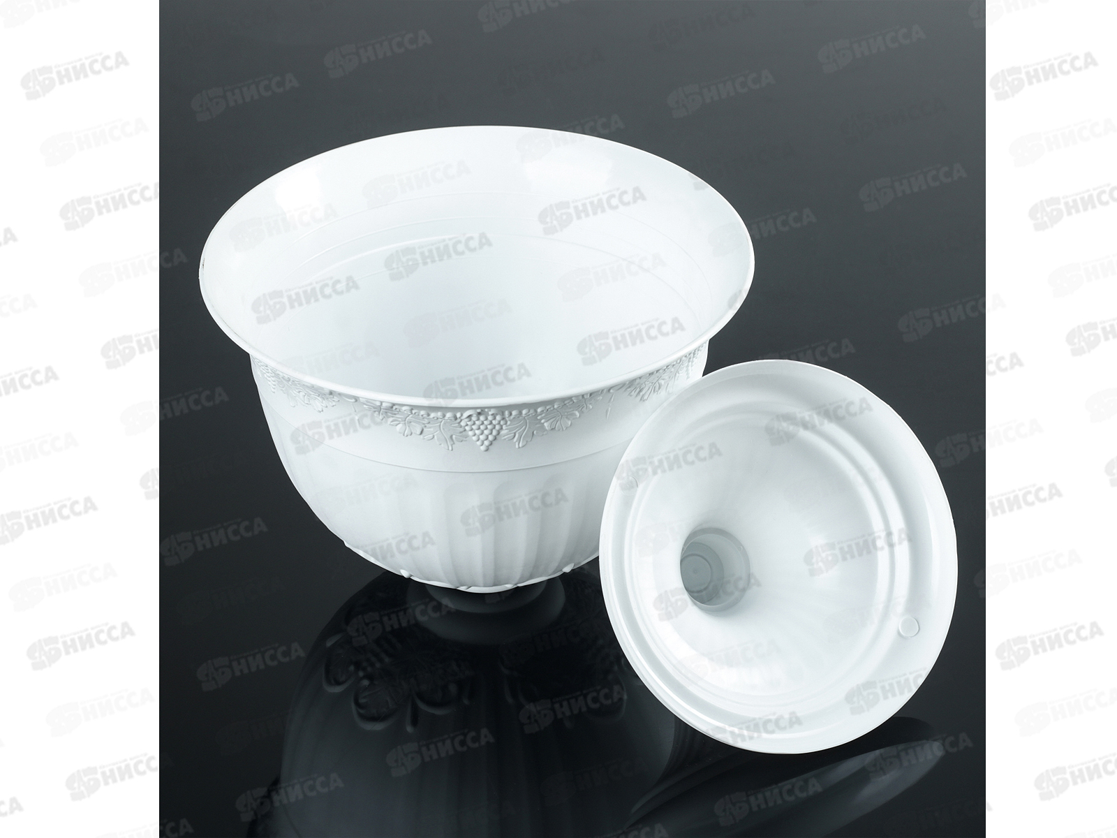 Вазон Ангара N1 3л белый Ангарск *10 О-3824