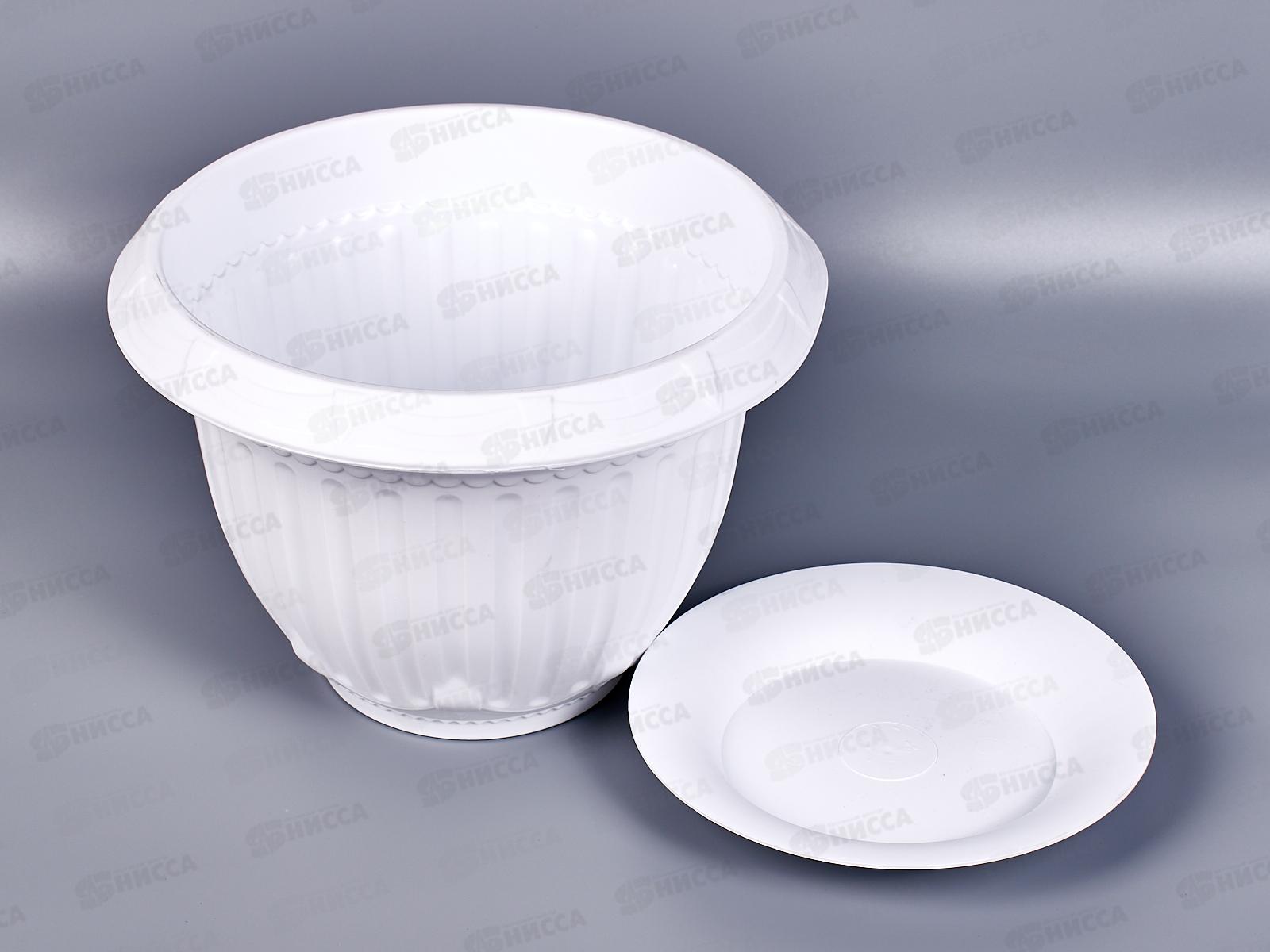 Кашпо Байкал 4л белое Ангарск *10