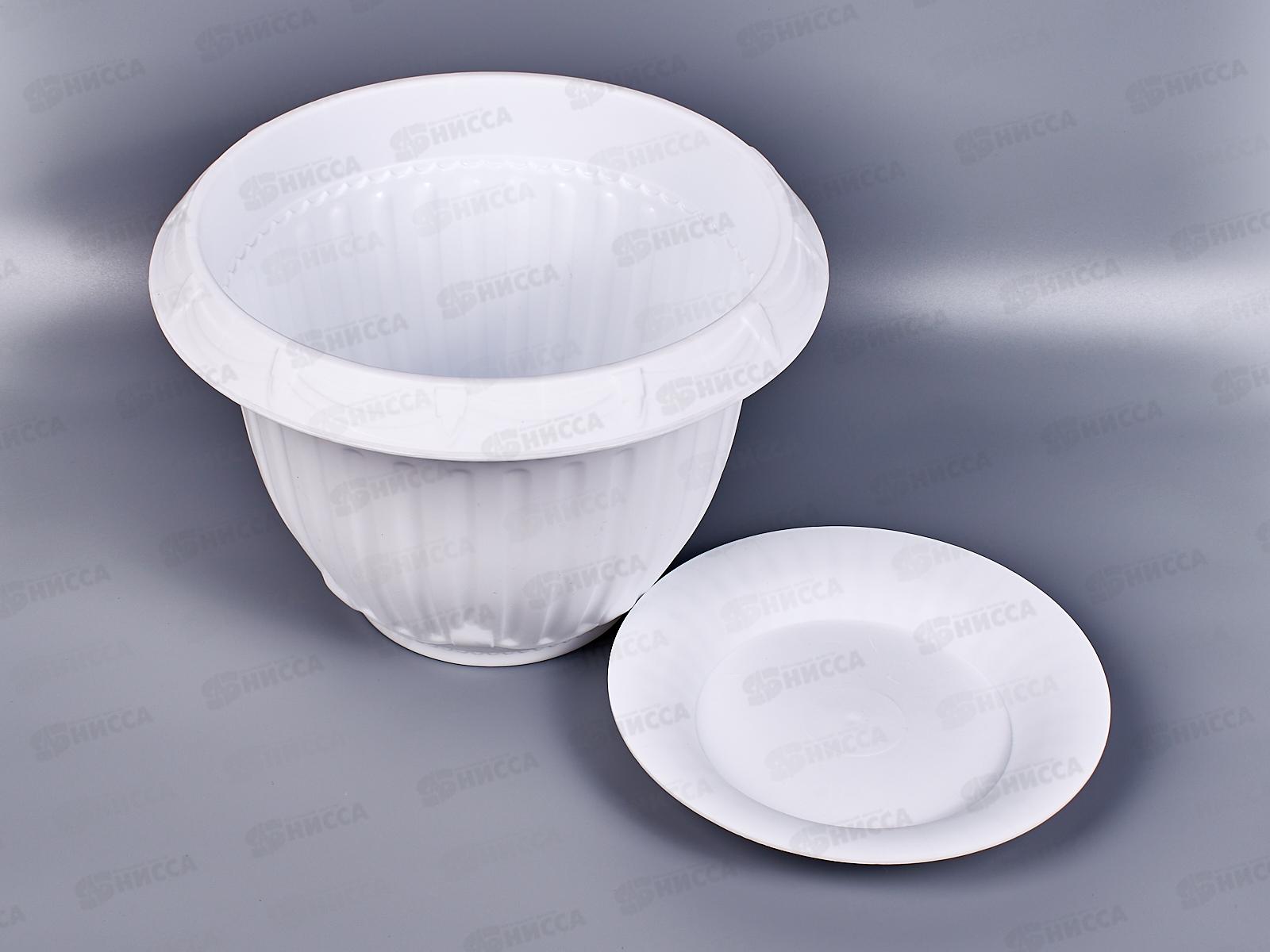 Кашпо Байкал 6л белое Ангарск *8