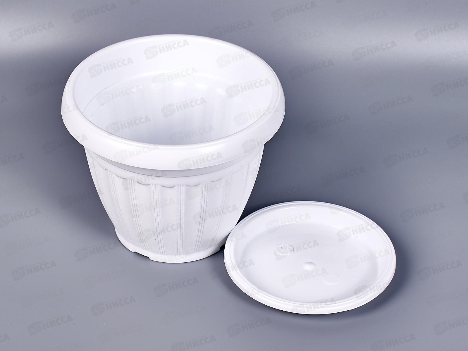 Кашпо Баргузин 1,5л белое Ангарск *15