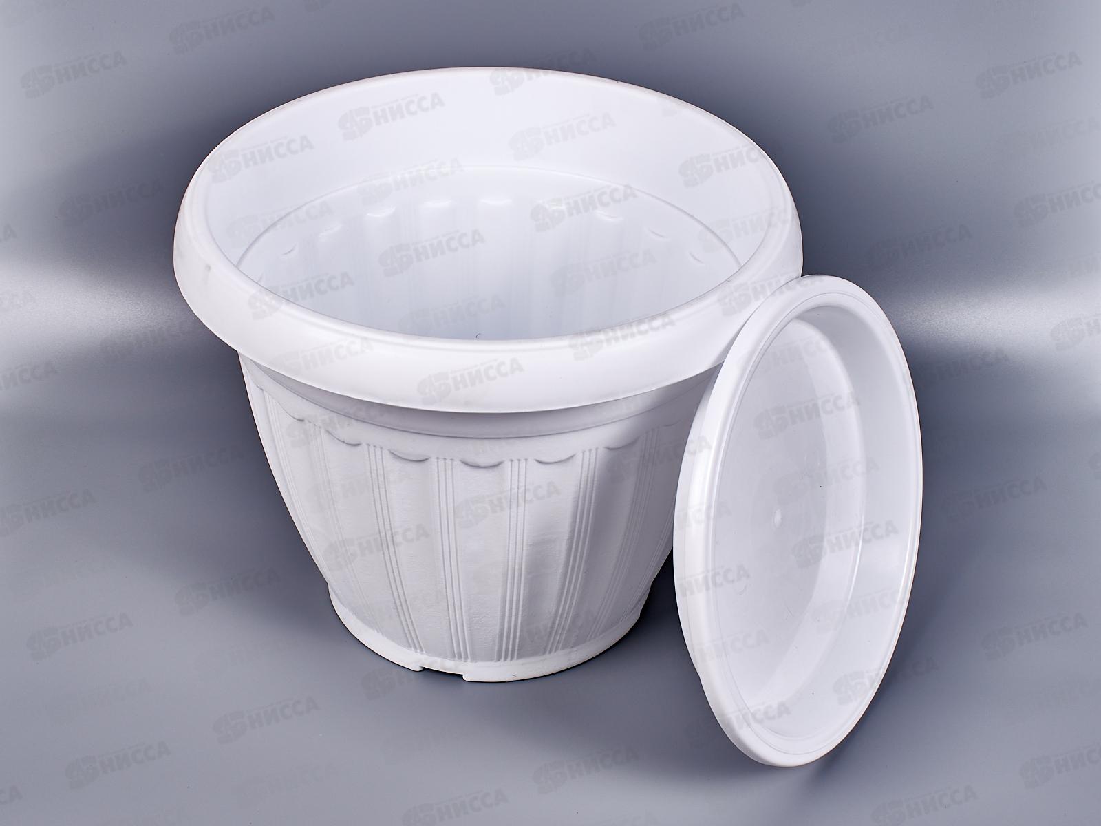 Кашпо Баргузин 9,5л белое Ангарск *5