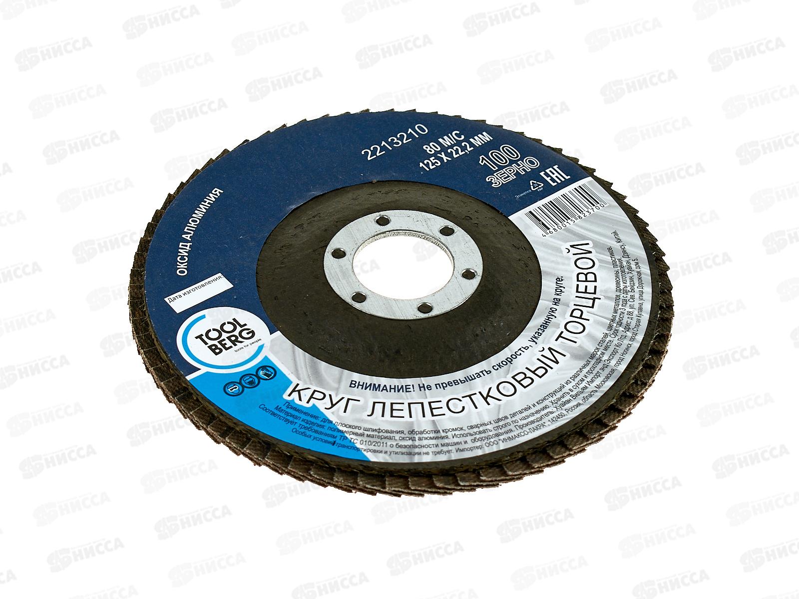 Круг лепестковый торцевой 2213210 125*22, Р100 (алюминий)