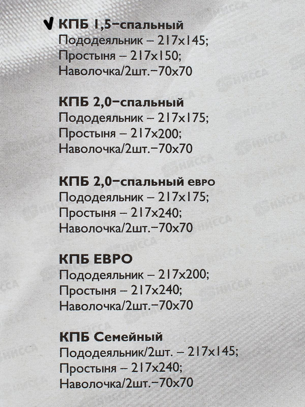 Комплект постельного белья 1,5спальный Поплин Пандора
