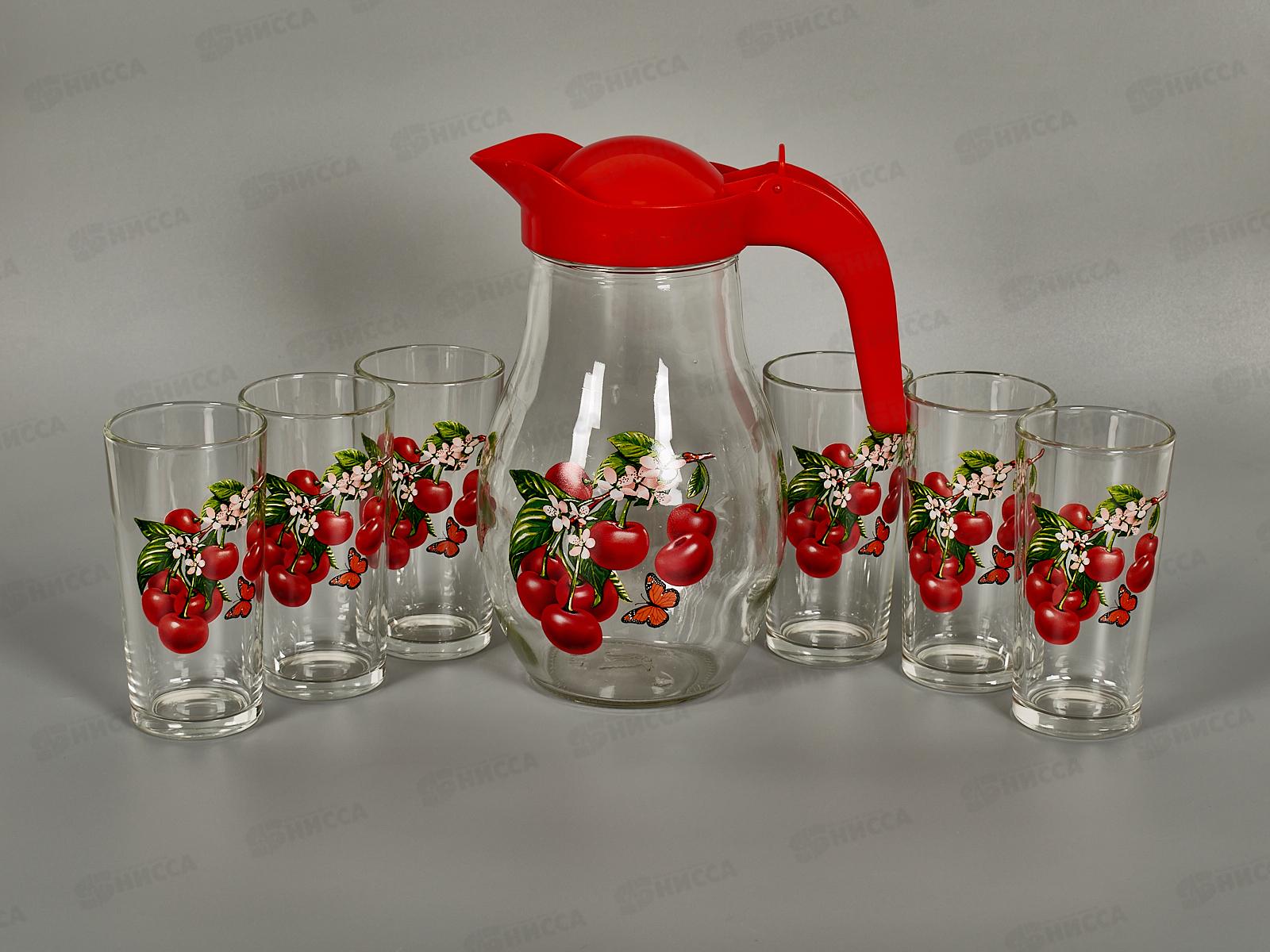 Набор для воды 7предметов 1607/6-Д Вишня на ветке *3