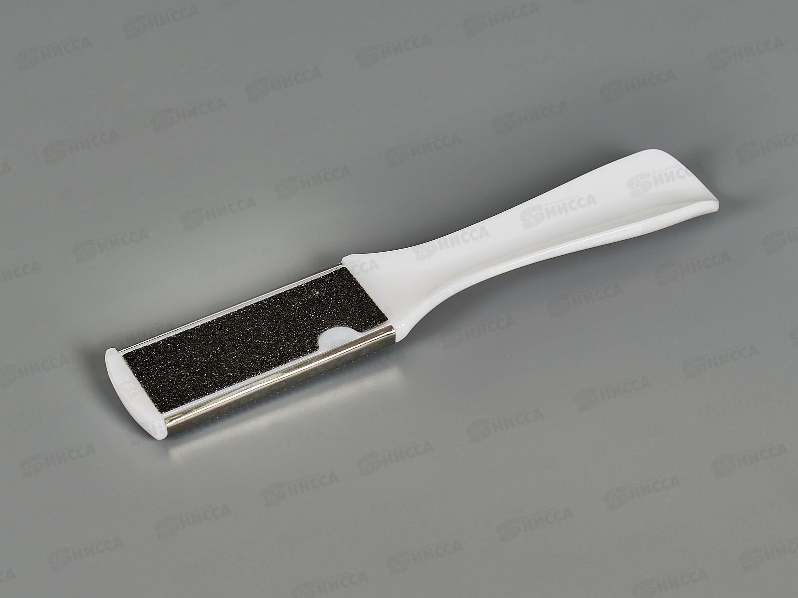 Терка для педикюра двухсторонняя металлическая 17,8см 109-011 *24