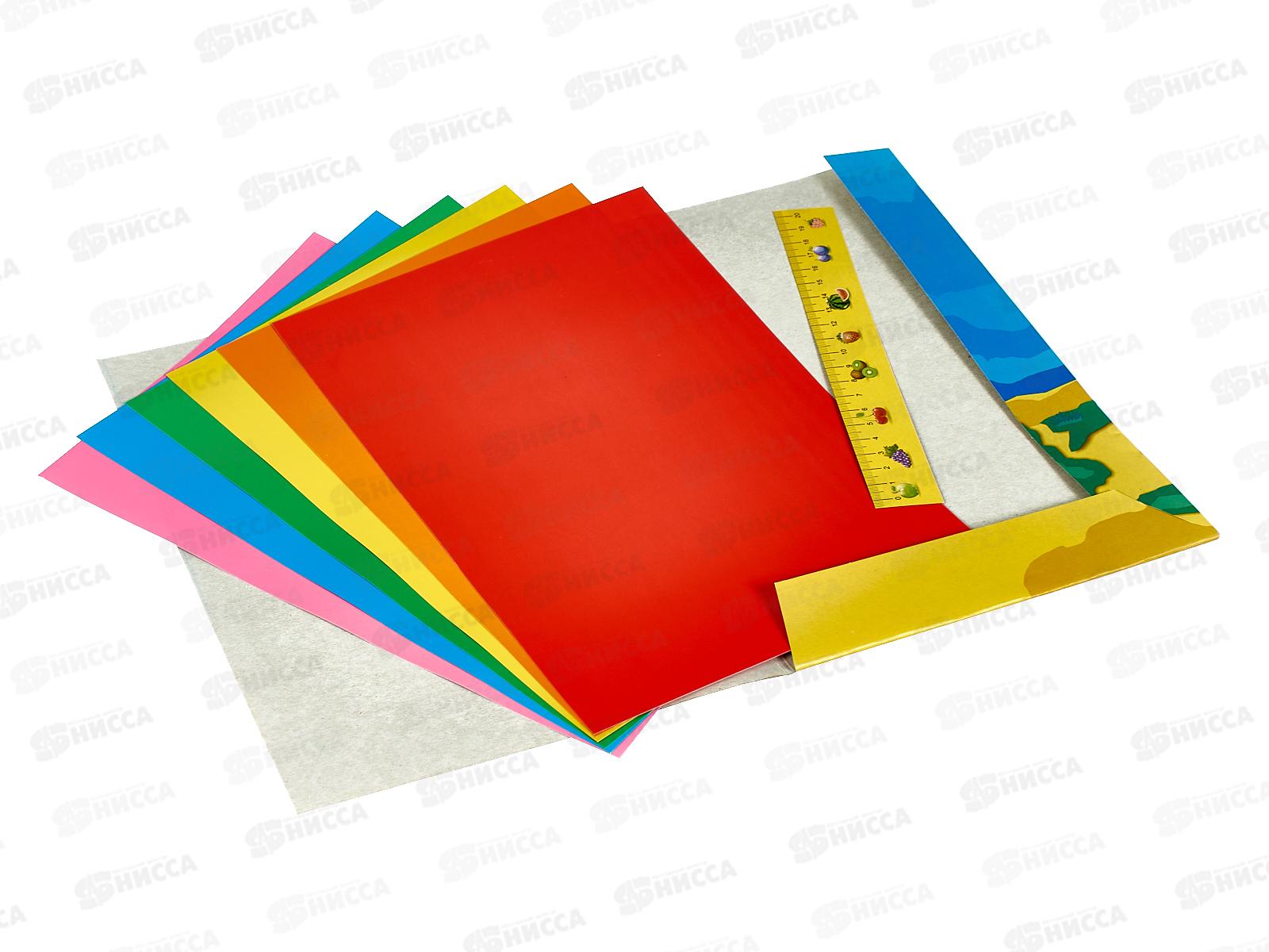Цветной картон двухсторонний ЛХ А4 6 листов  6 цветов Страна чудес, НК-9731 *20