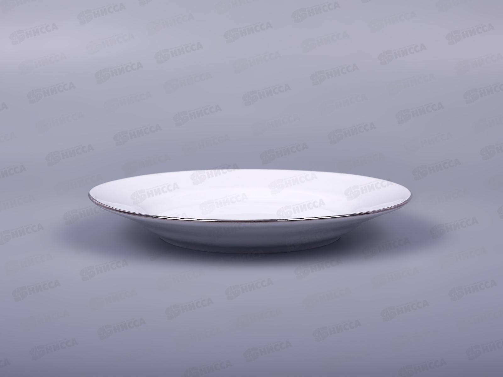 Тарелка мелкая 200мм фарфор Идиллия Платиновый 7С1335 *20