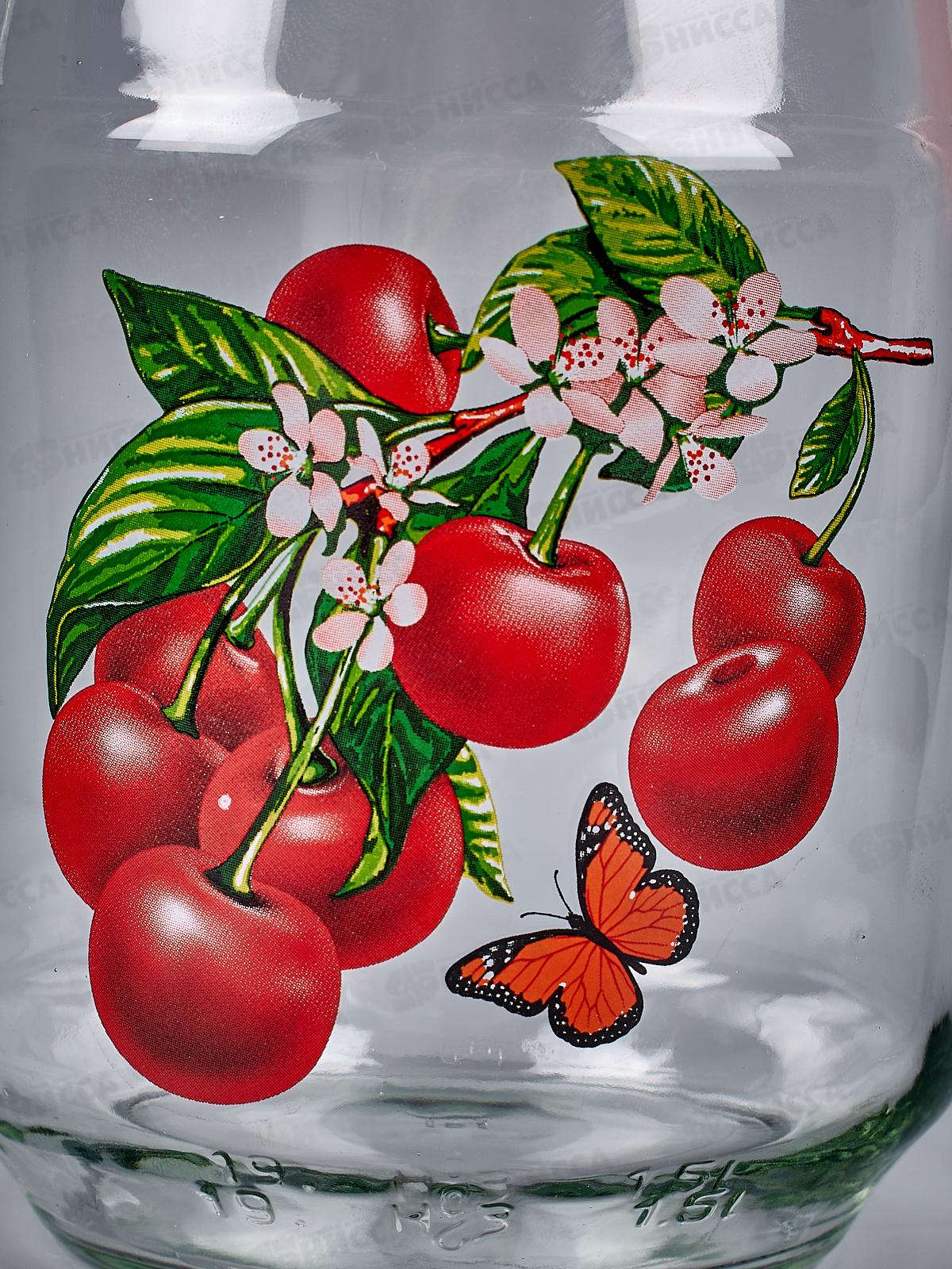 Кувшин 1,5л 1607-Д Вишня на ветке *9