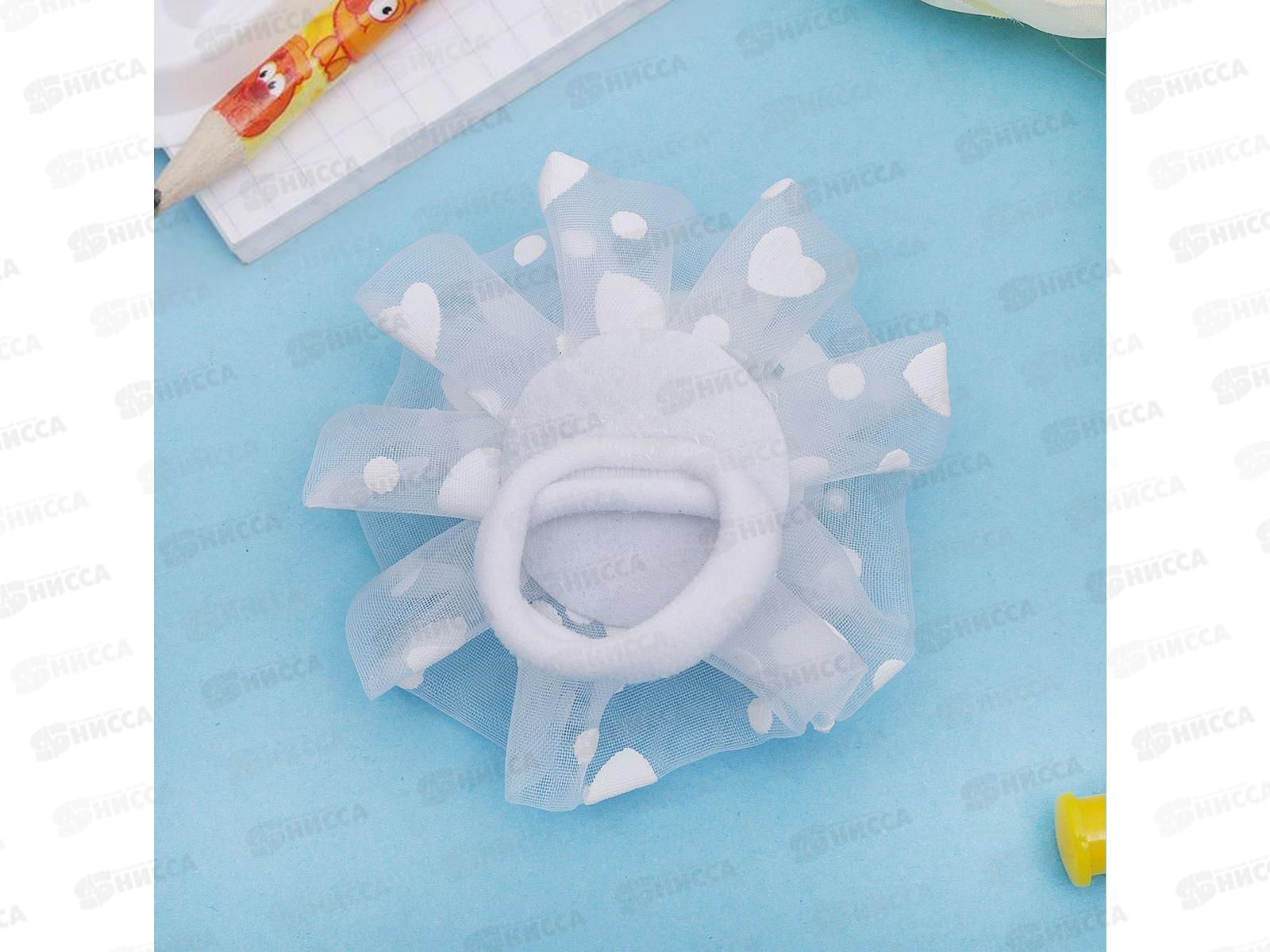 Резинка  для волос Школьница бант 7см роза 2539459