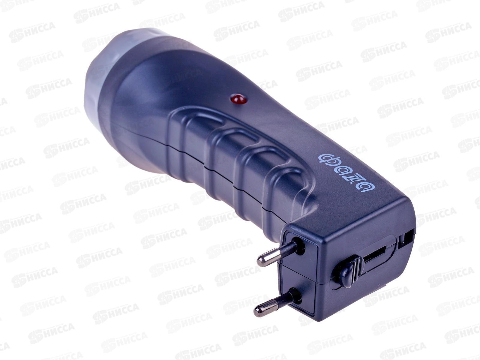 Фонарь ФАZA с аккумулятором, черный, F2-L04-bk *20