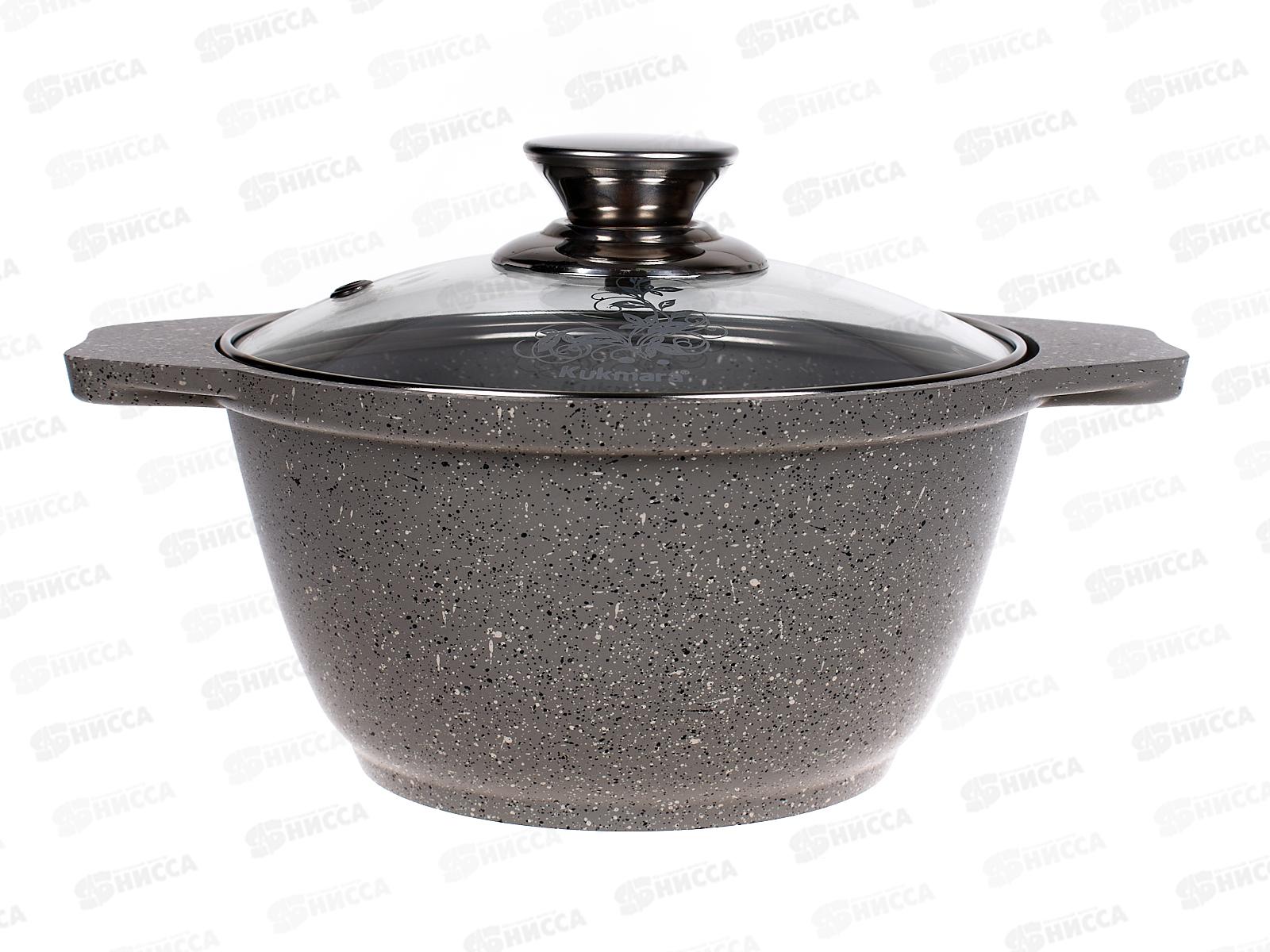 Кастрюля 1,0л со стеклянной крышкой антипригарное покрытие кмс12а  *1