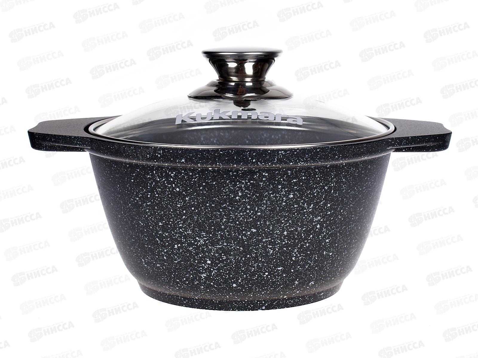 Кастрюля 1,0л со стеклянной крышкой антипригарное покрытие кмт12а  *3